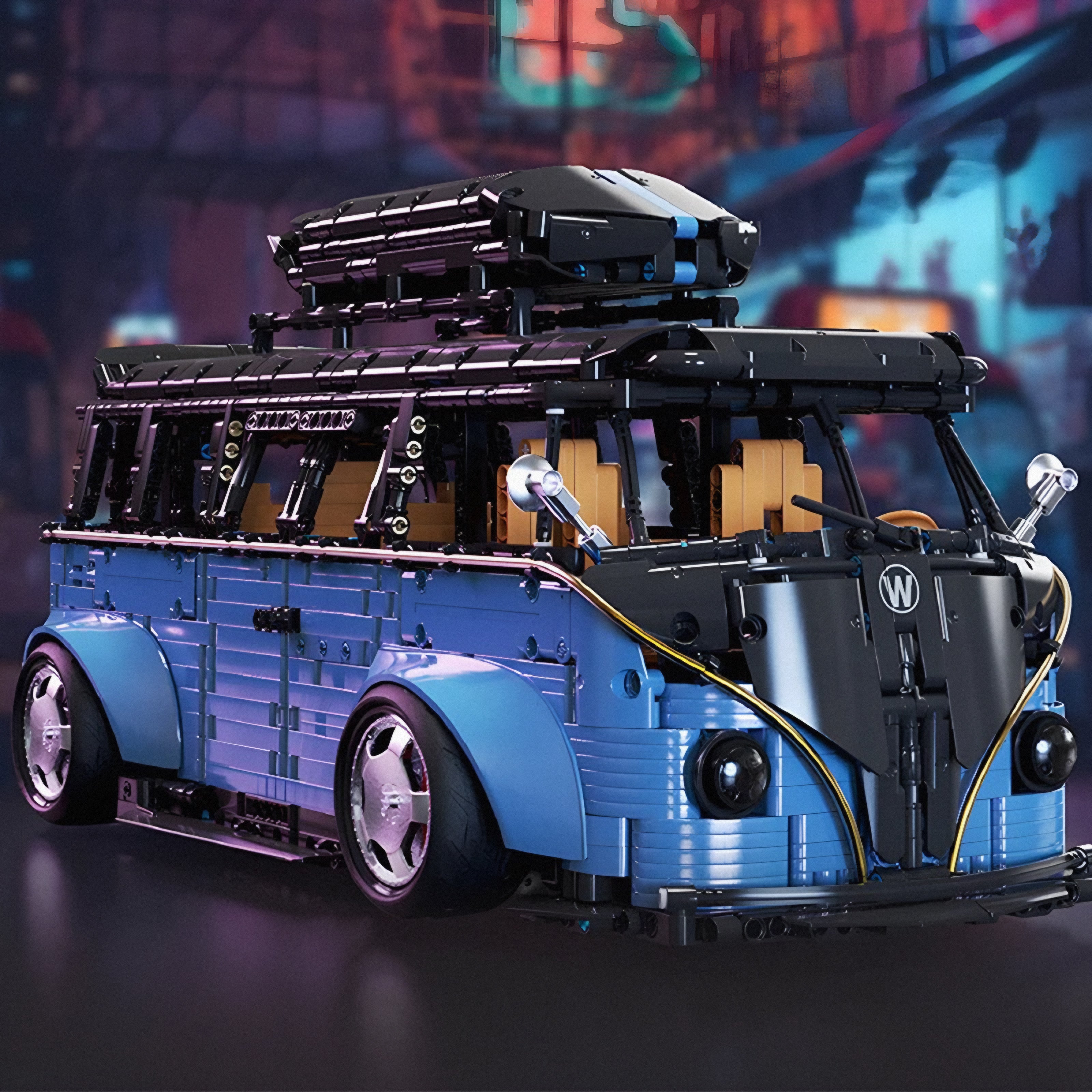 Widebody Satin Blue Campervan | 3298pcs