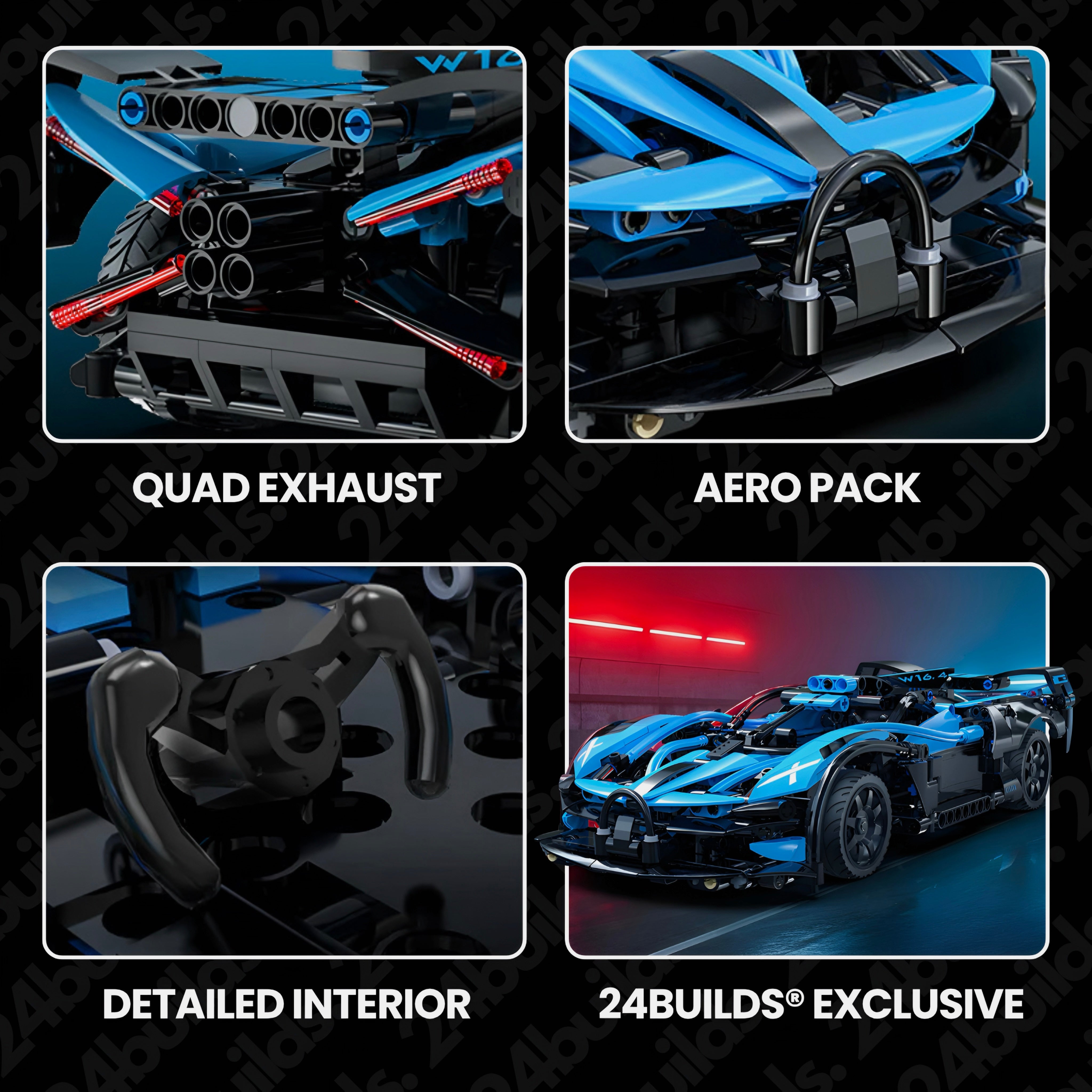 Remote Controlled W16 Track Hypercar | 1382pcs