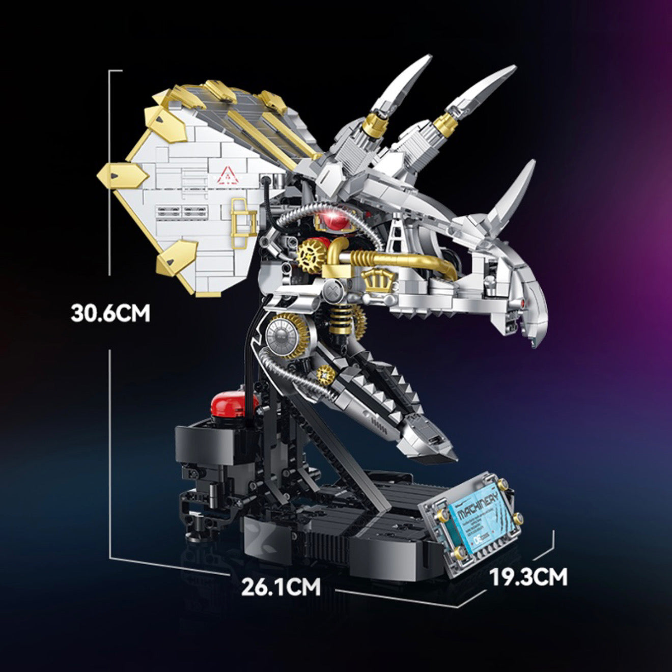 Cyber Triceratops Head | 928pcs