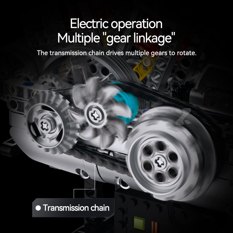 Motorised V2 Motorbike Engine | 866pcs