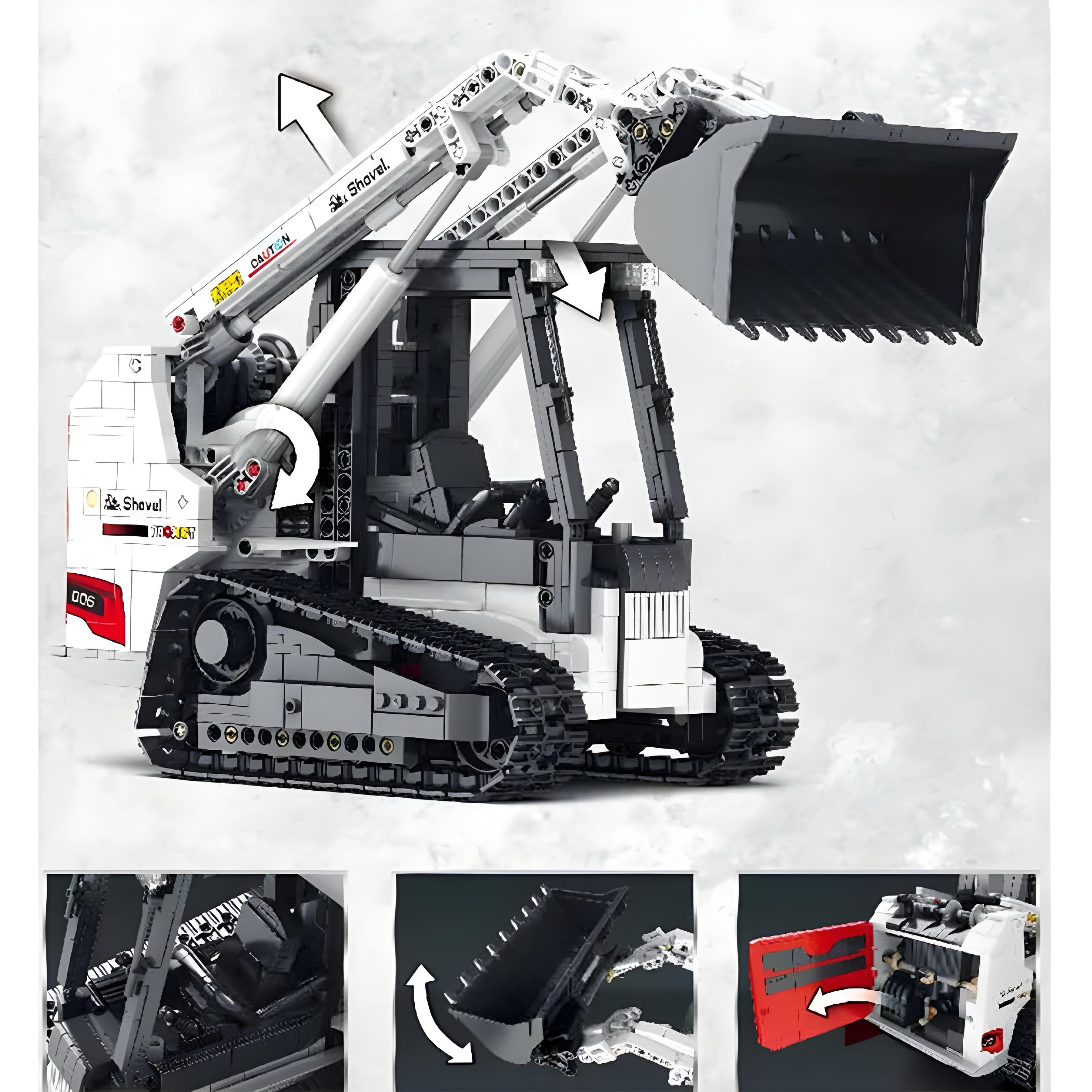 Remote Controlled Track Loader | 1368pcs