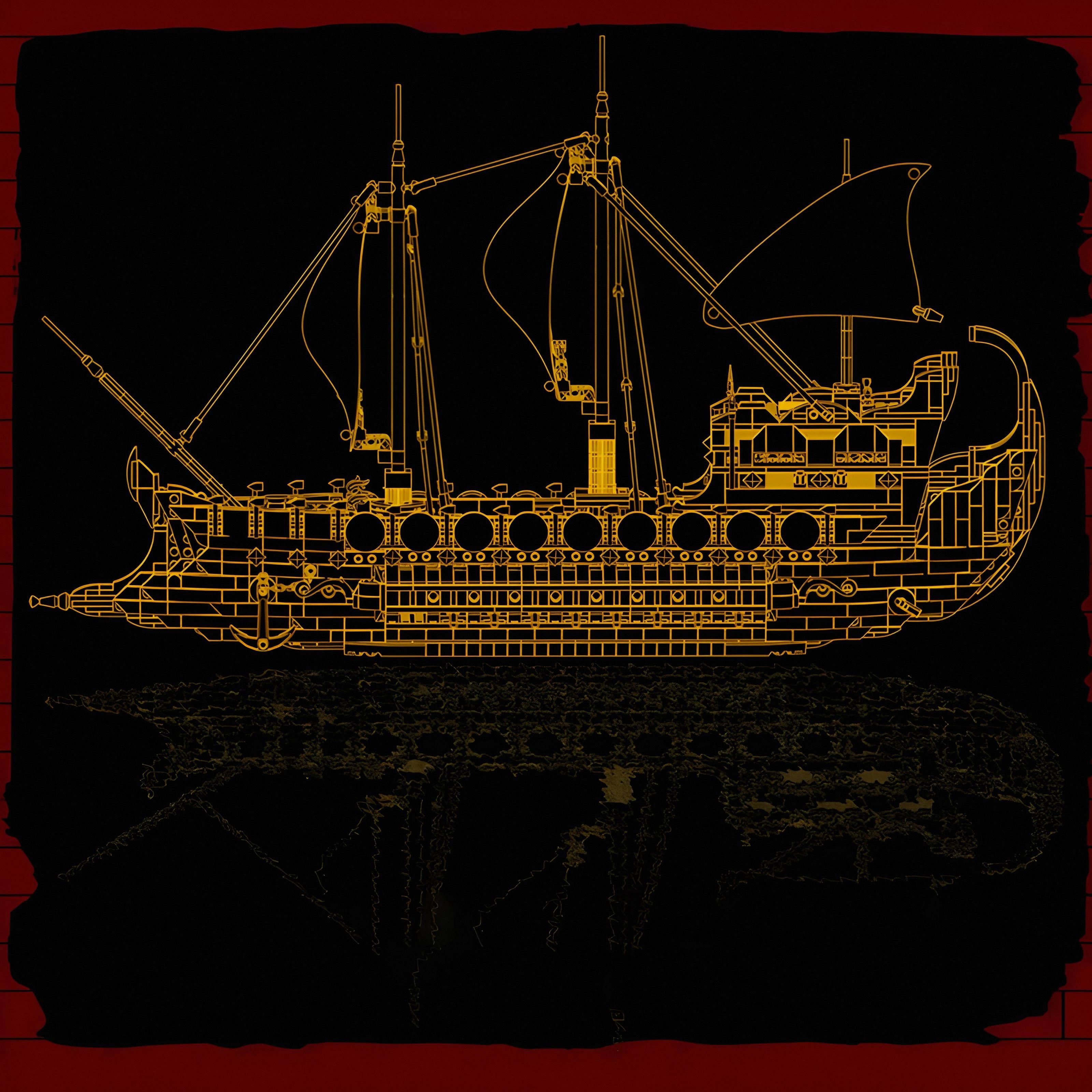 Ancient Viking Warship | 2074pcs