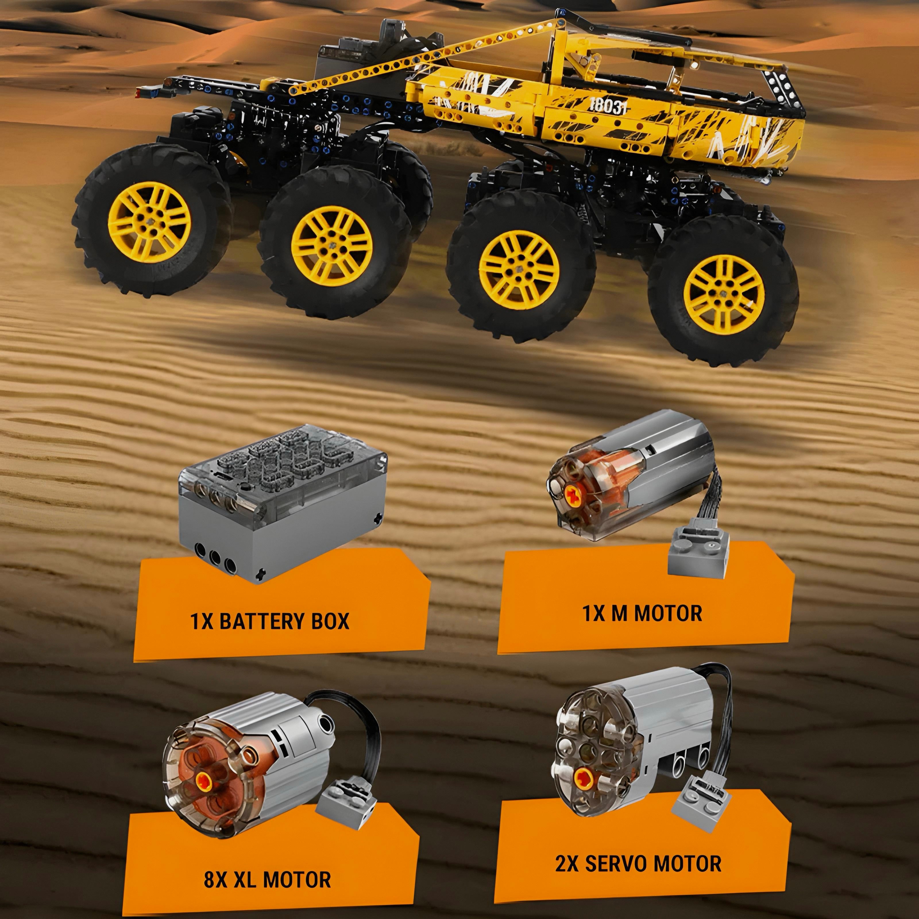 The Ultimate 8 Wheel Drive Off Roader | 1962pcs