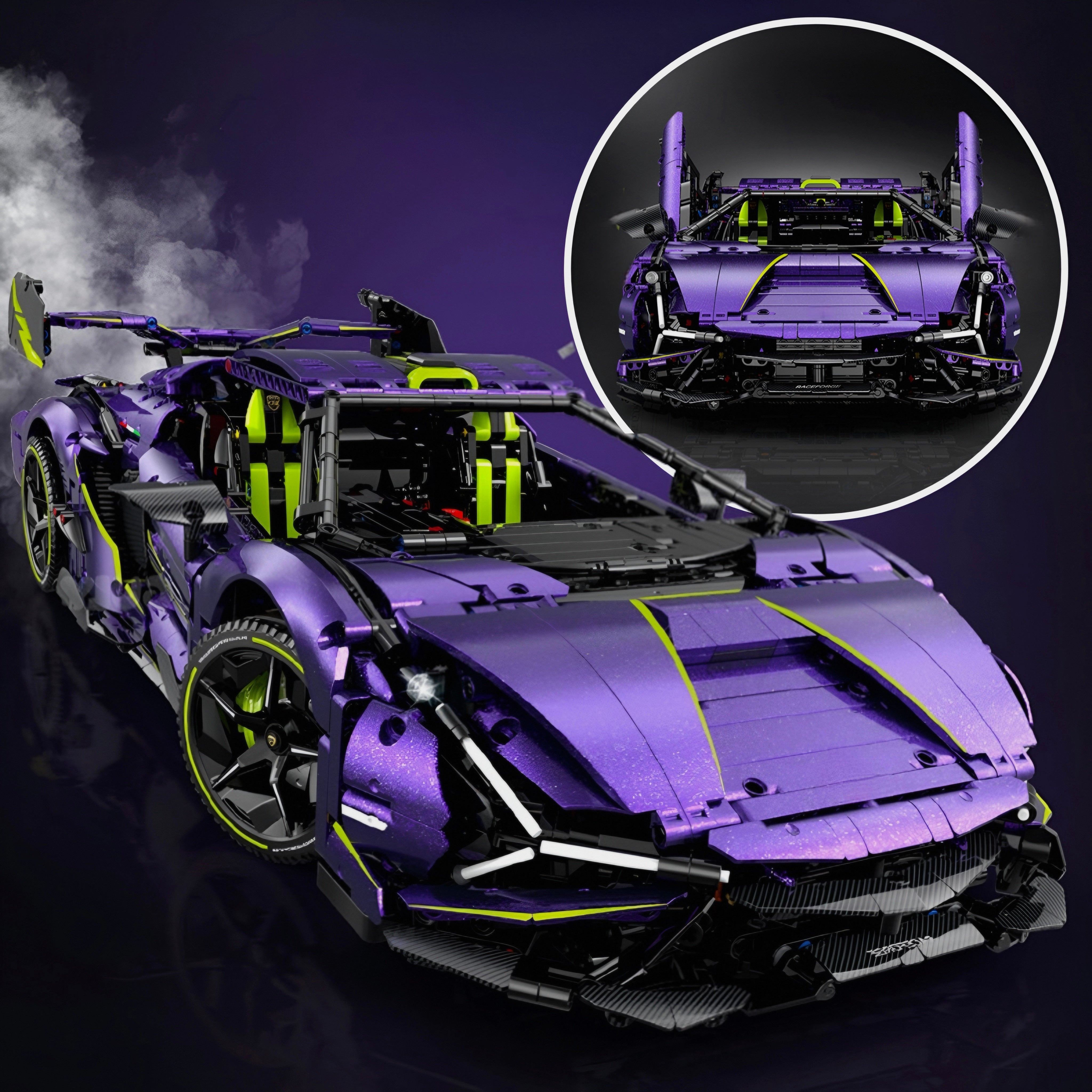 Purple Flake Edition V10 Supercar | 3658pcs