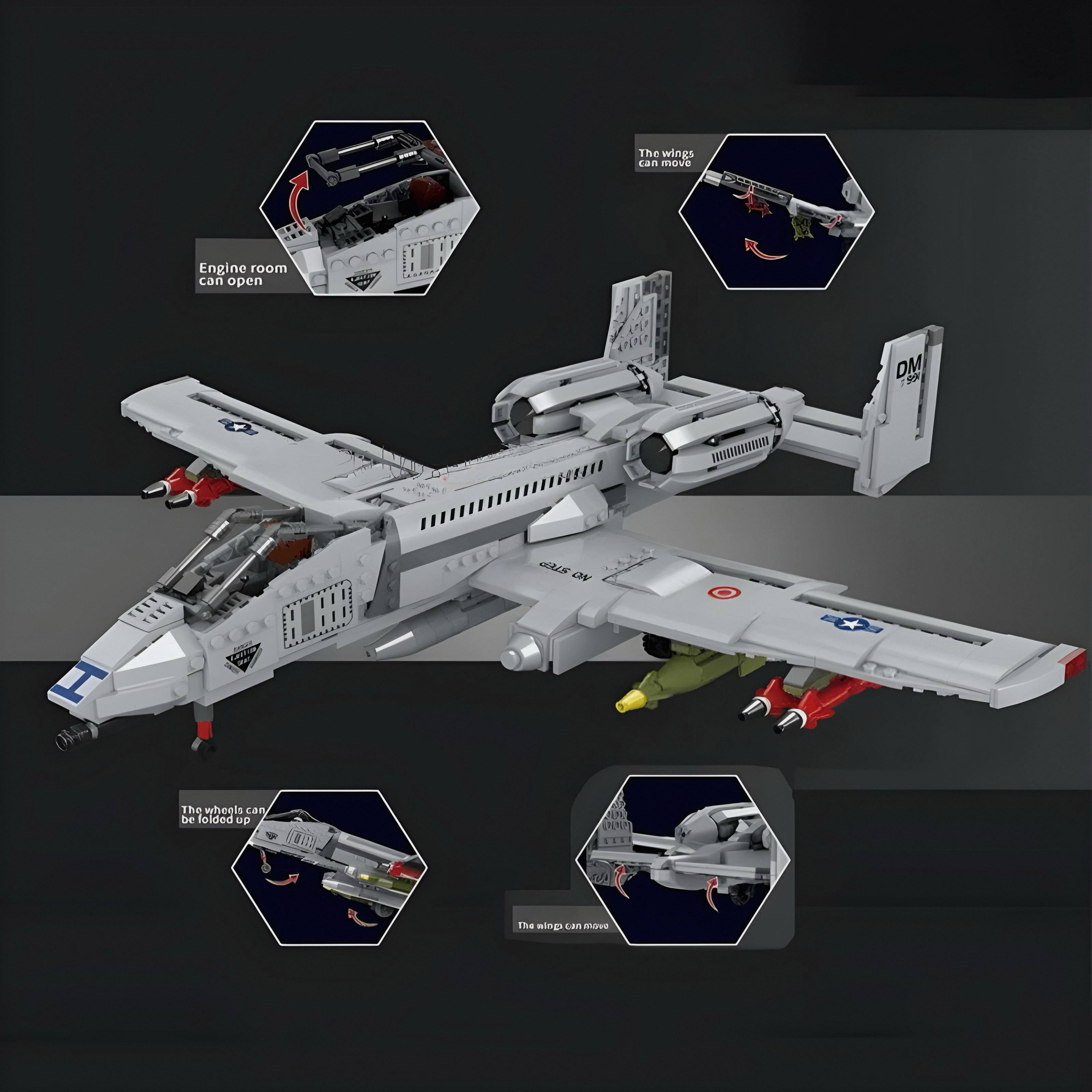 A-10 Ground Attack Aircraft | 1049pcs