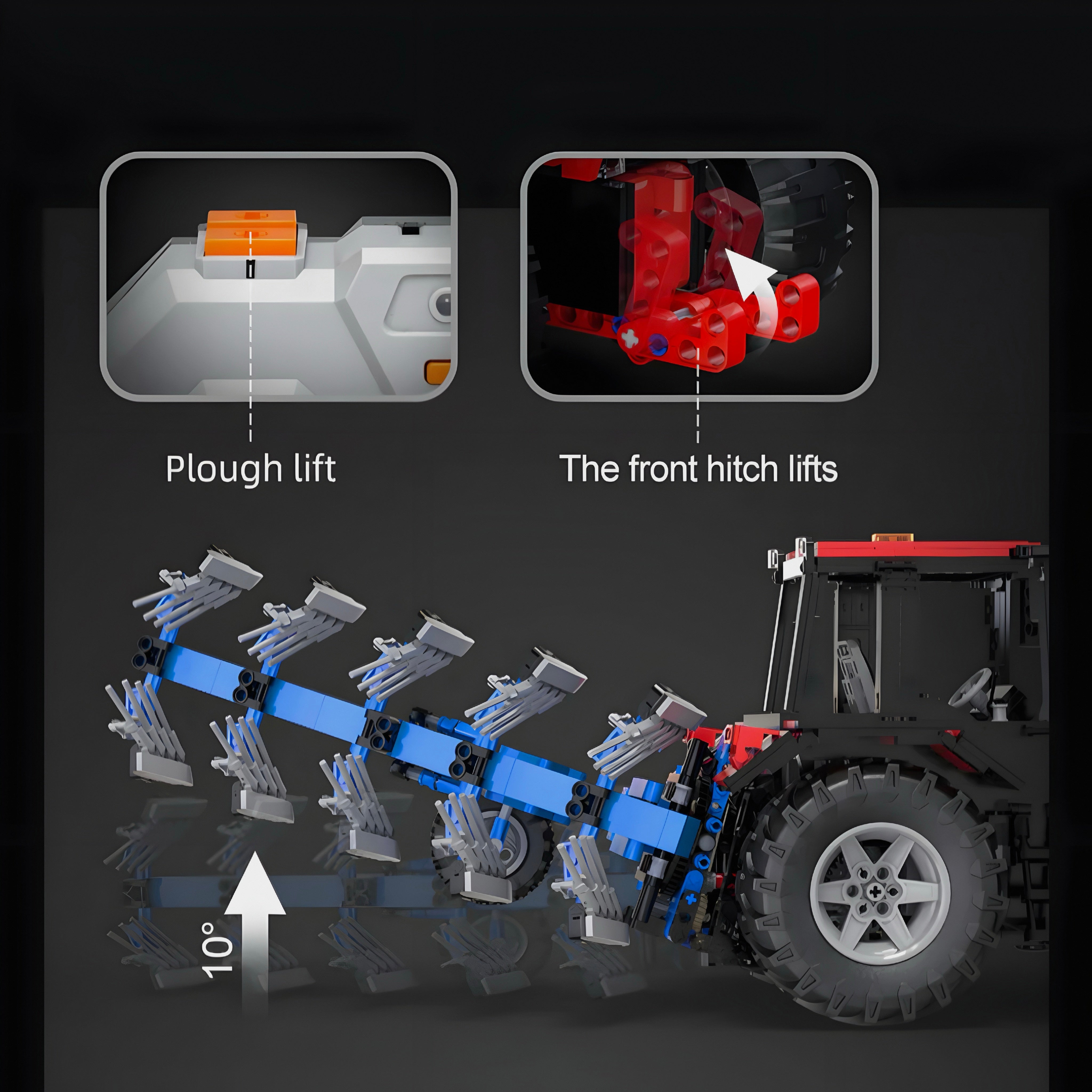 Remote Controlled Plowing Tractor | 1676pcs