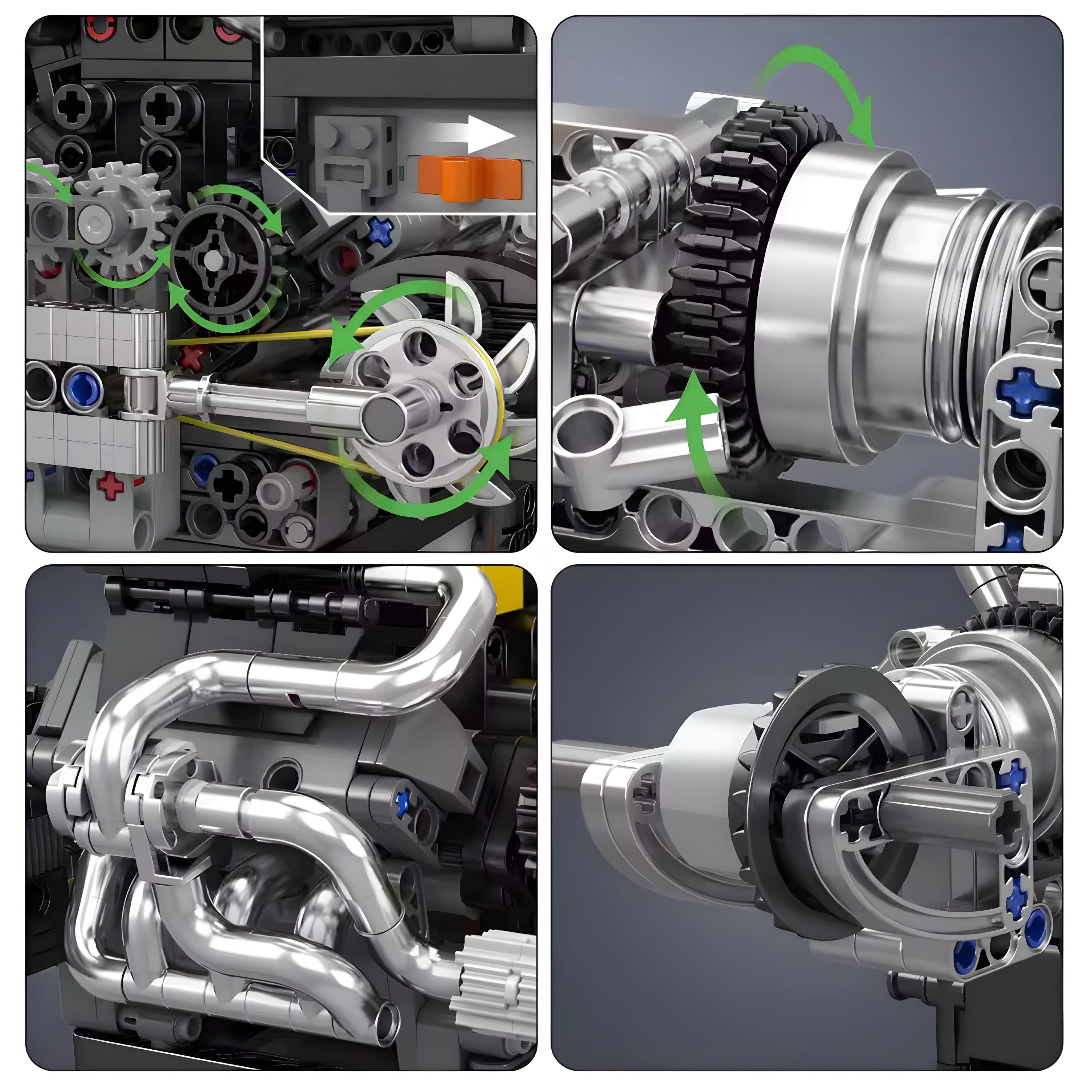 Motorised V8 Performance Engine | 762pcs
