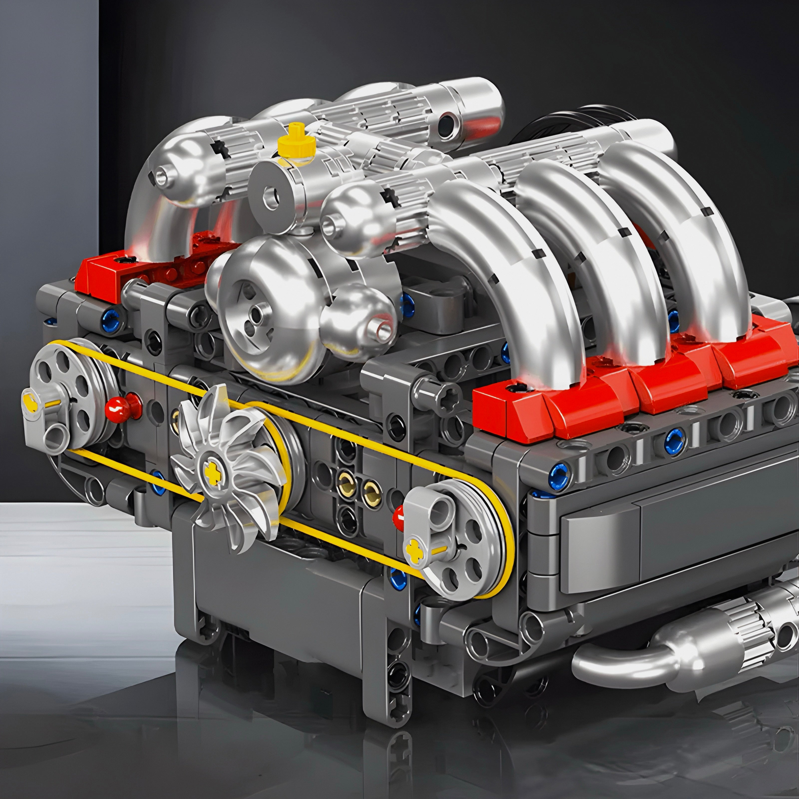Motorised 6-Cylinder Engine | 608pcs