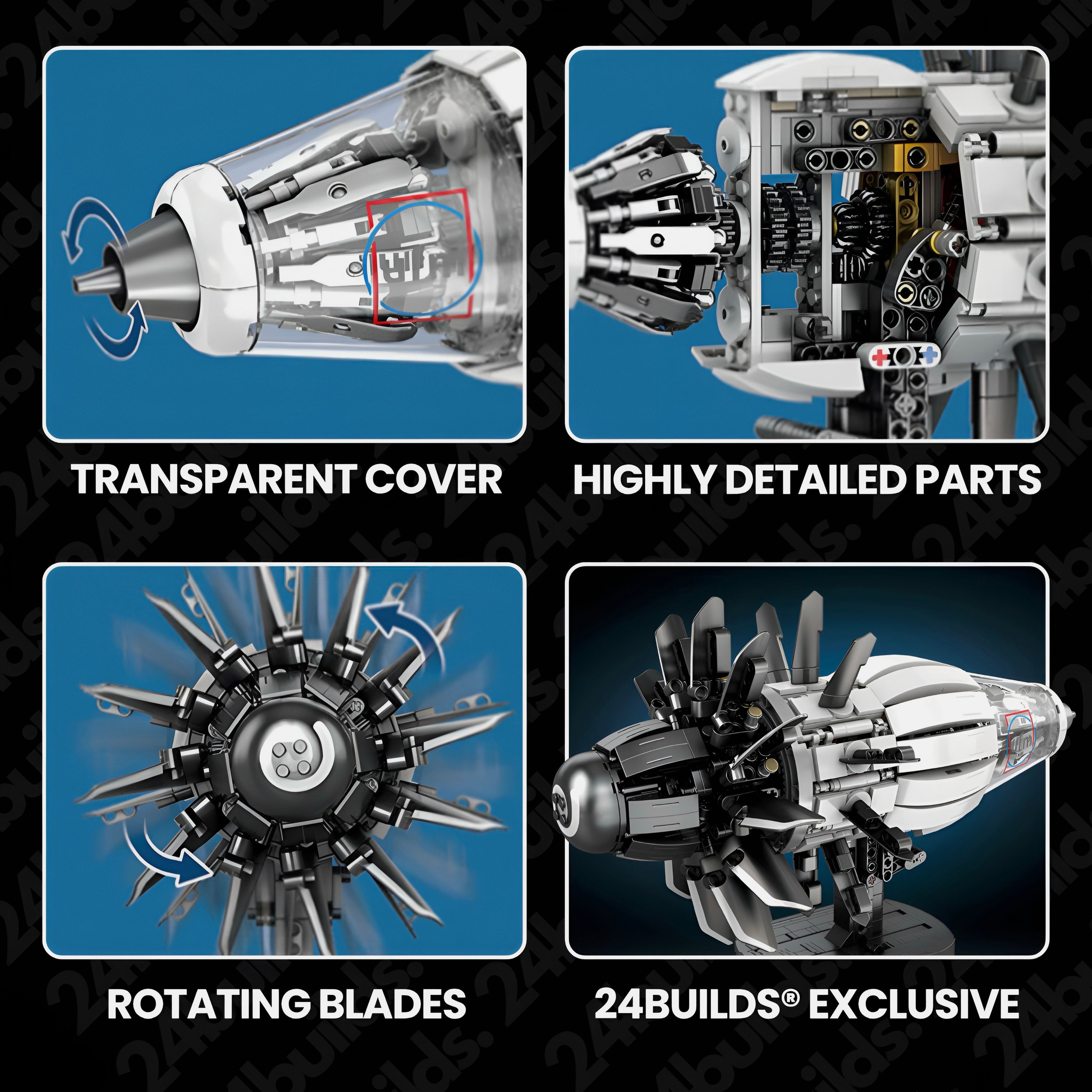 Motorised Aircraft Engine | 1354pcs