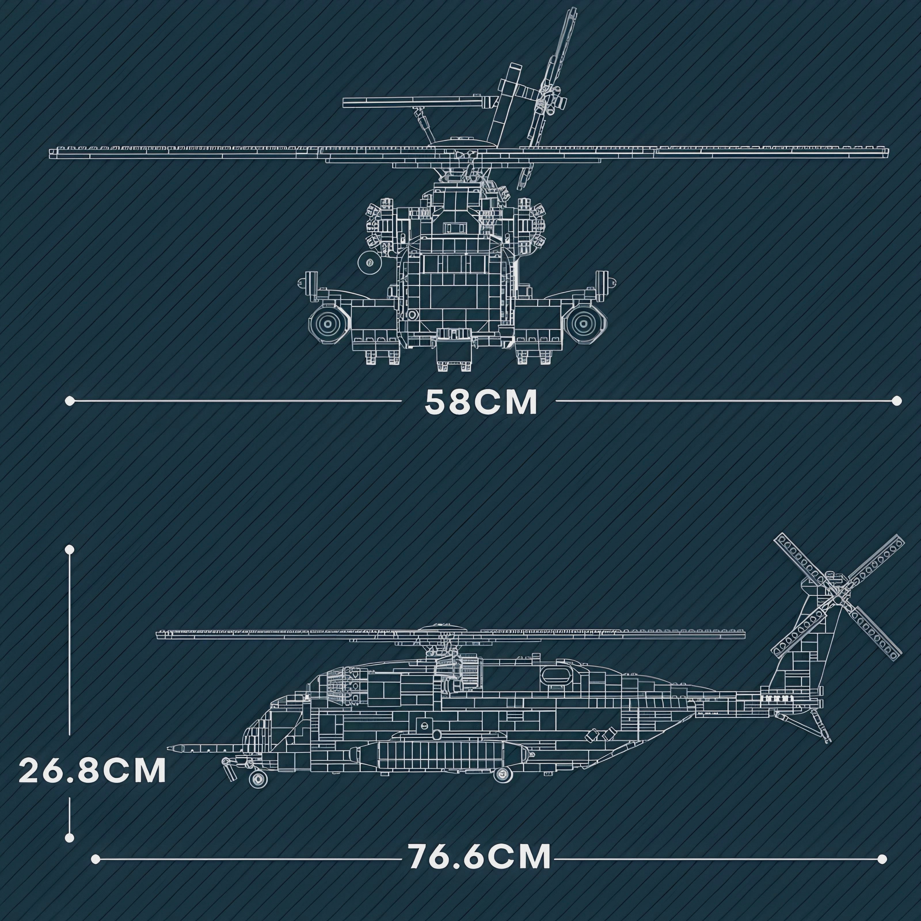 CH-53 Transport Helicopter | 2192pcs
