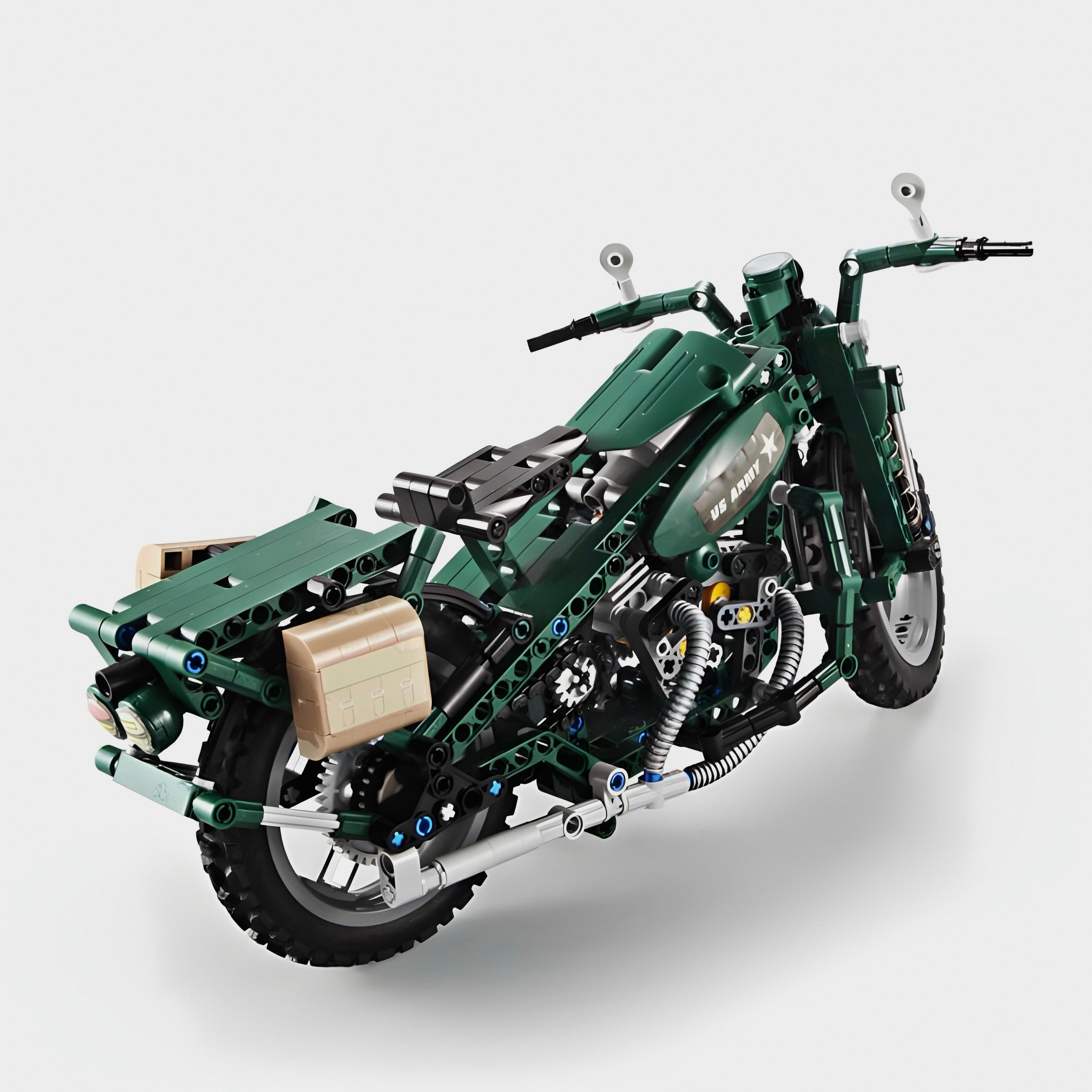Electric WWII Motorcycle | 550pcs
