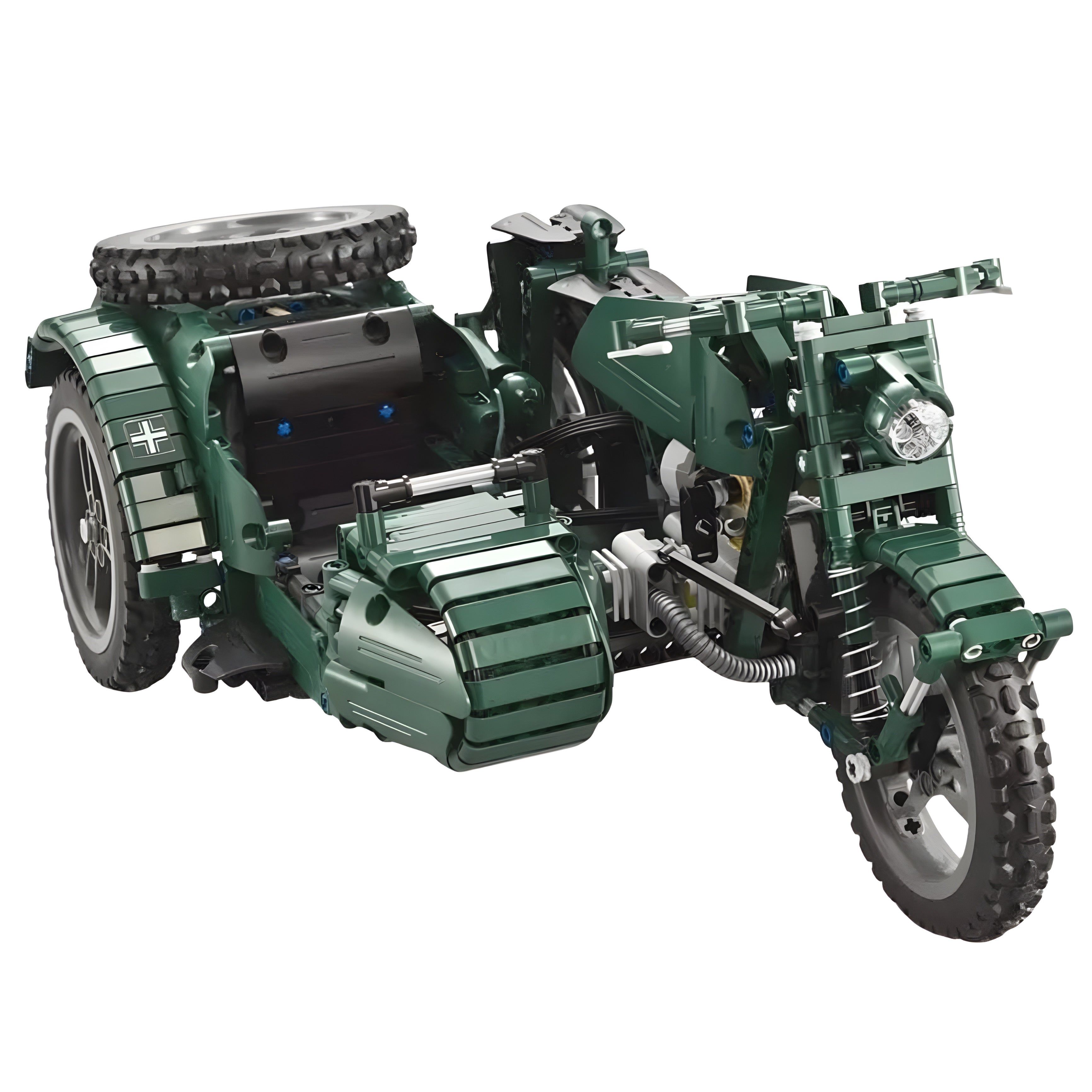 Remote Controlled Sidecar Motorcycle | 629pcs