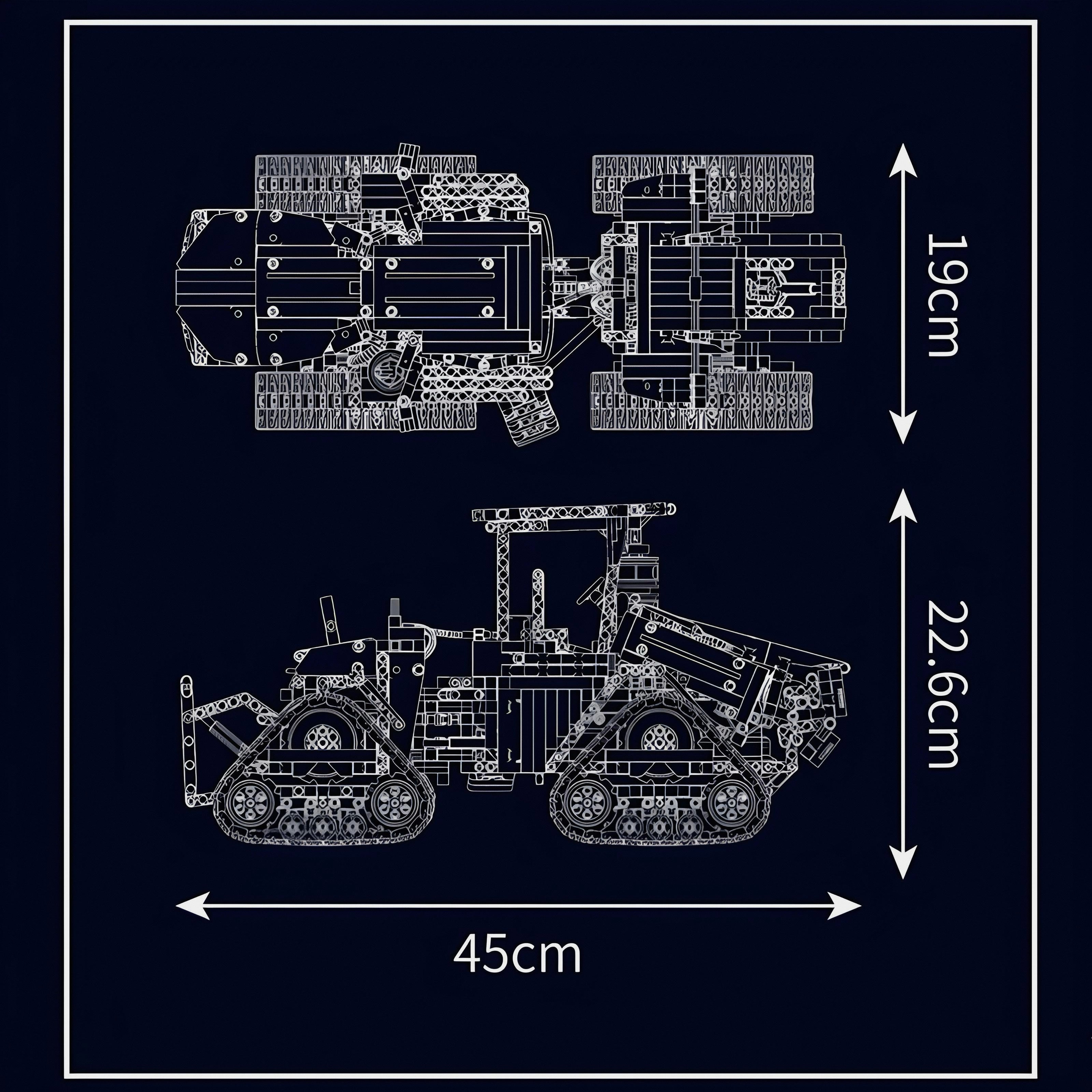 Remote Controlled Pneumatic Crawler Tractor | 1697pcs