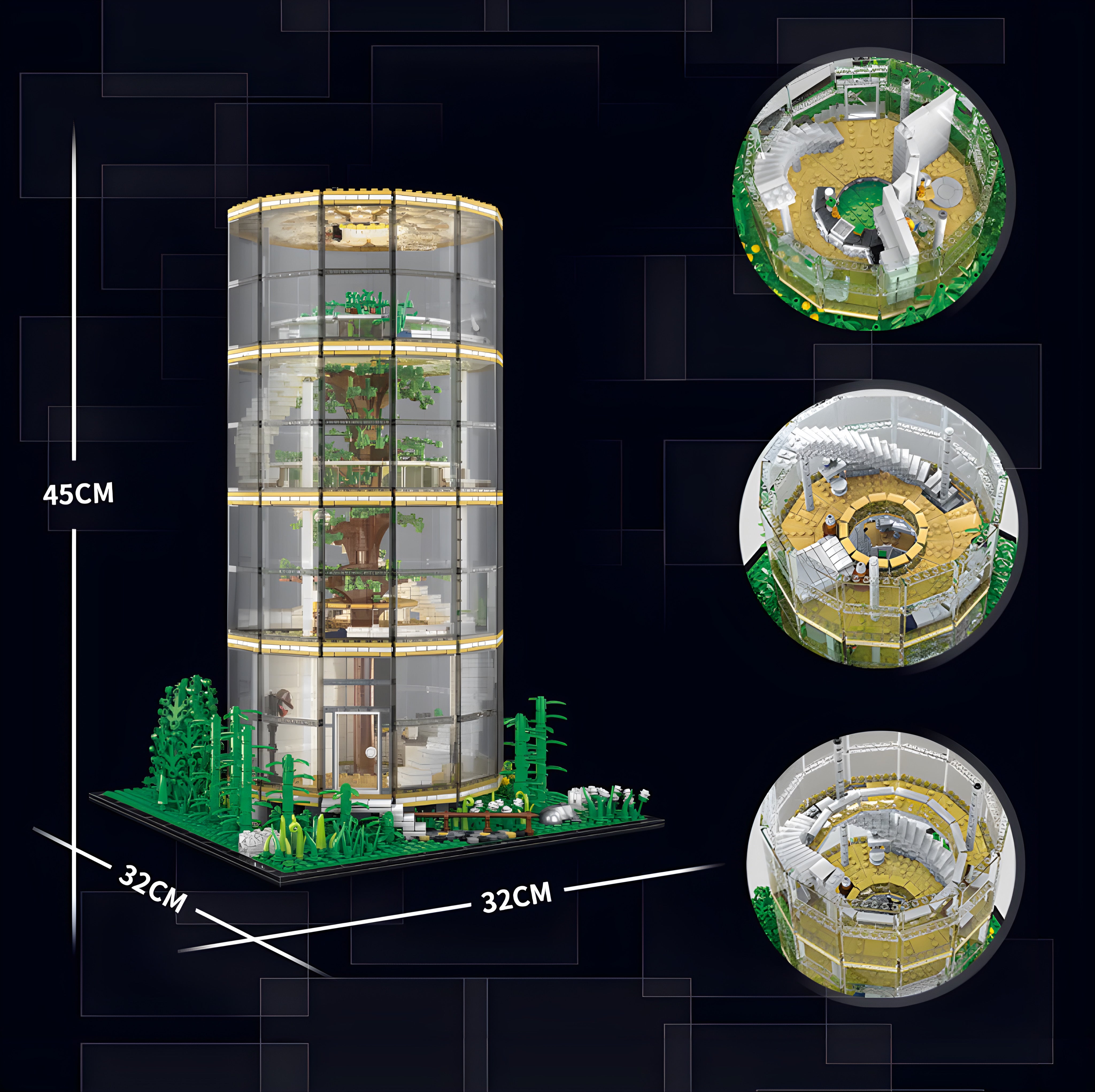 Glass Dome Tree House | 3495pcs