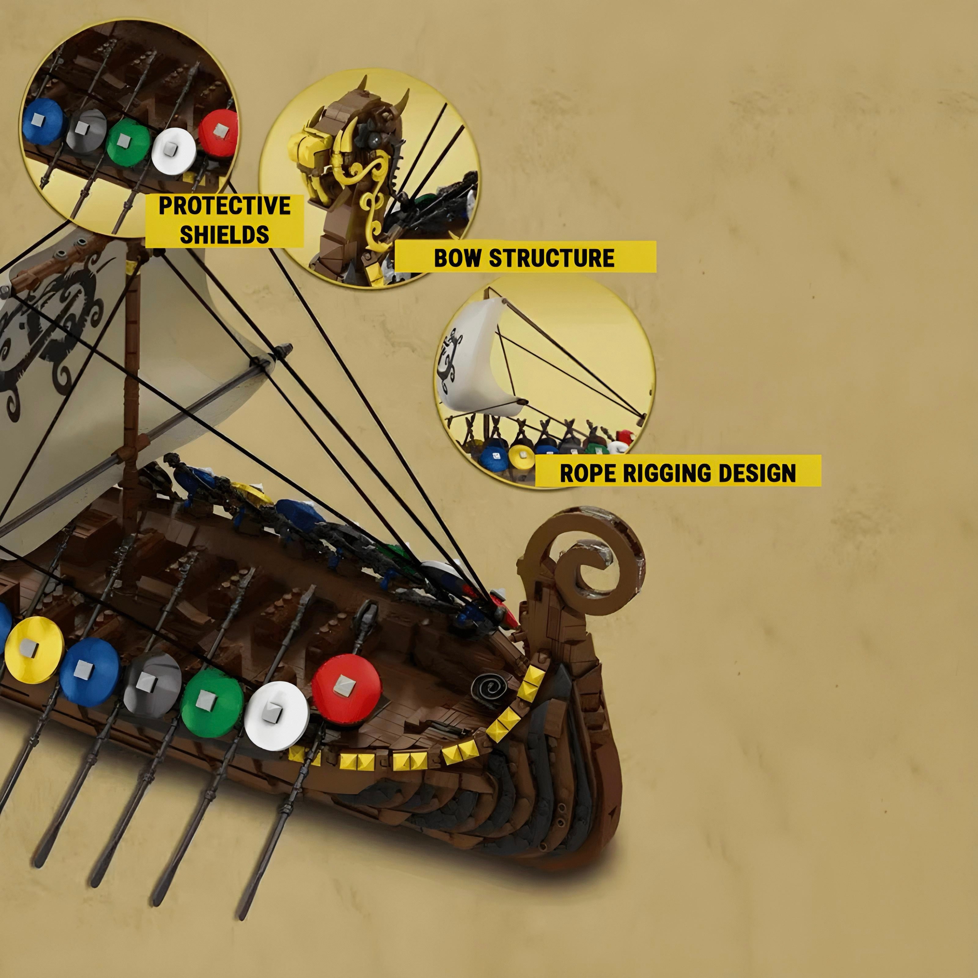 Viking Dragon Longship | 2548pcs