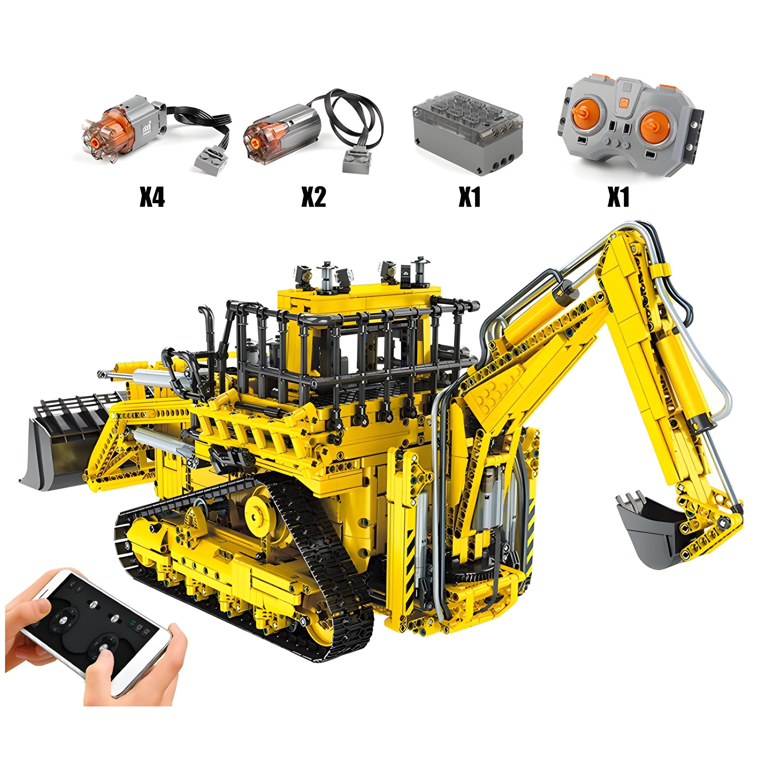 Remote Controlled Pneumatic Backhoe Loader | 3960pcs