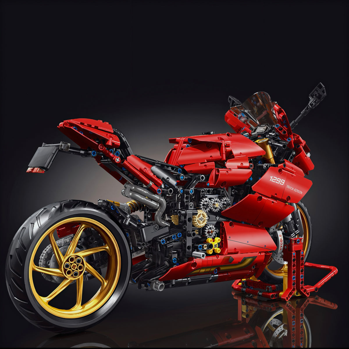 A V4 hyperbike with a working gearbox