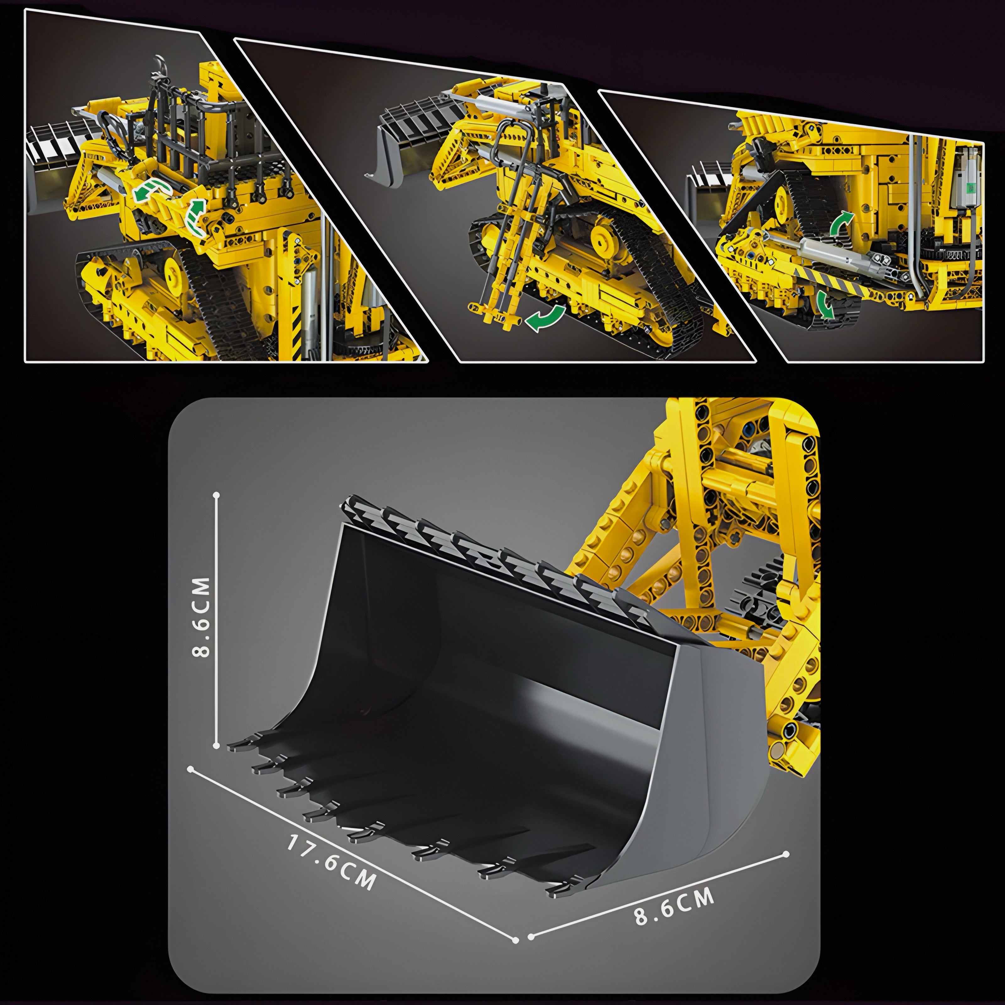 Remote Controlled Pneumatic Backhoe Loader | 3960pcs