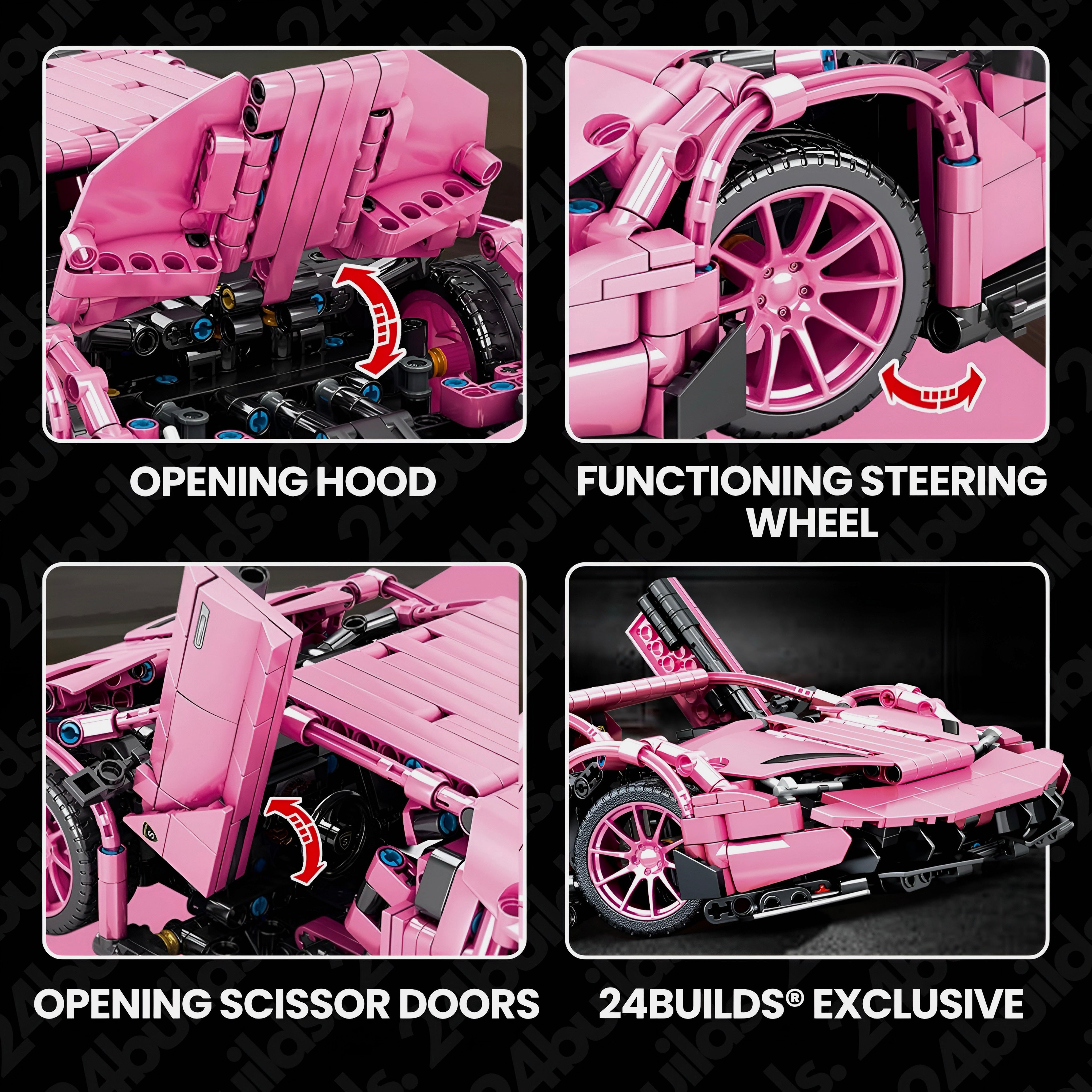 Pink Edition Italian Supercar | 1258pcs