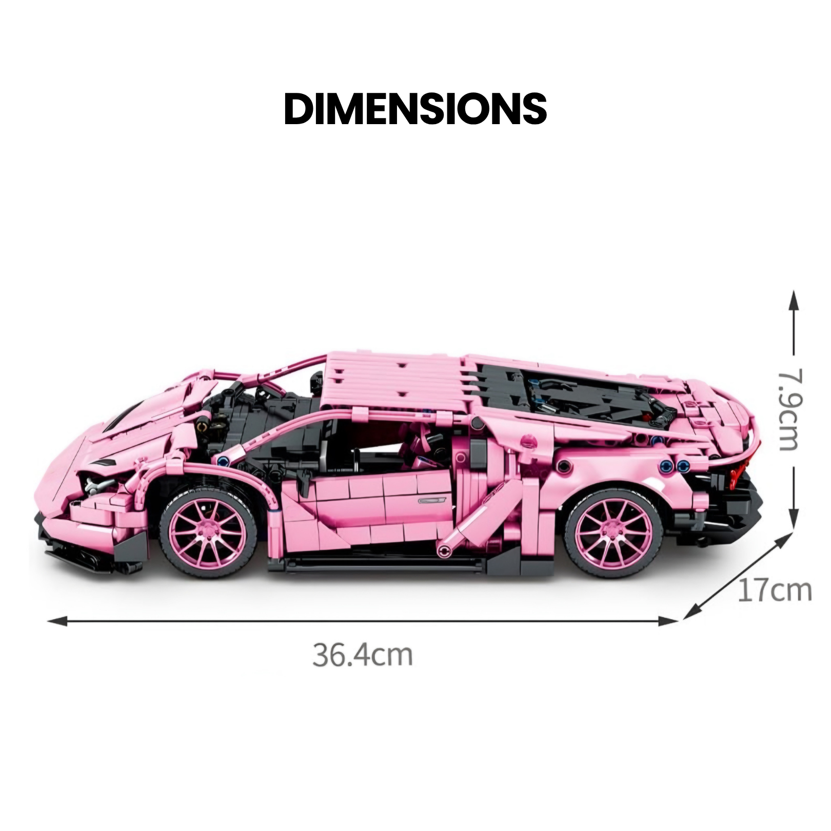Pink Edition Italian Supercar | 1258pcs