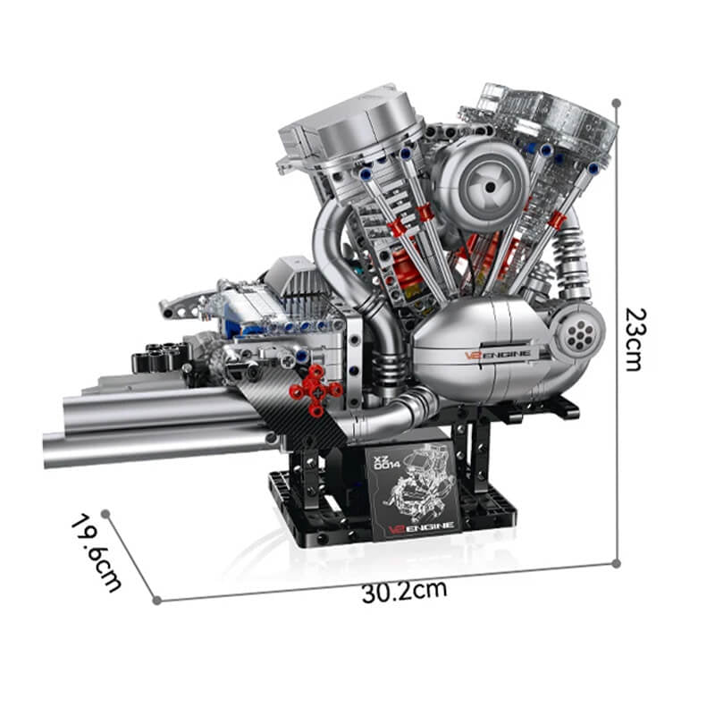 Motorised V2 Motorbike Engine | 866pcs