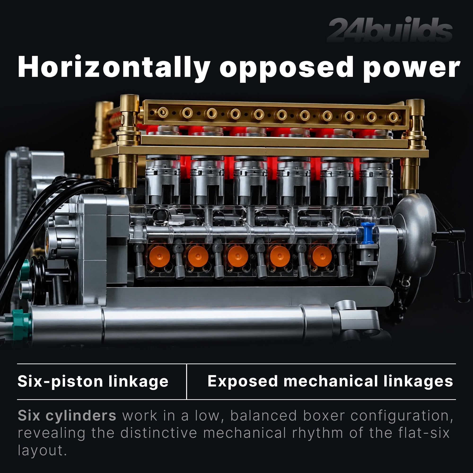 Motorised German Flat-Six Engine