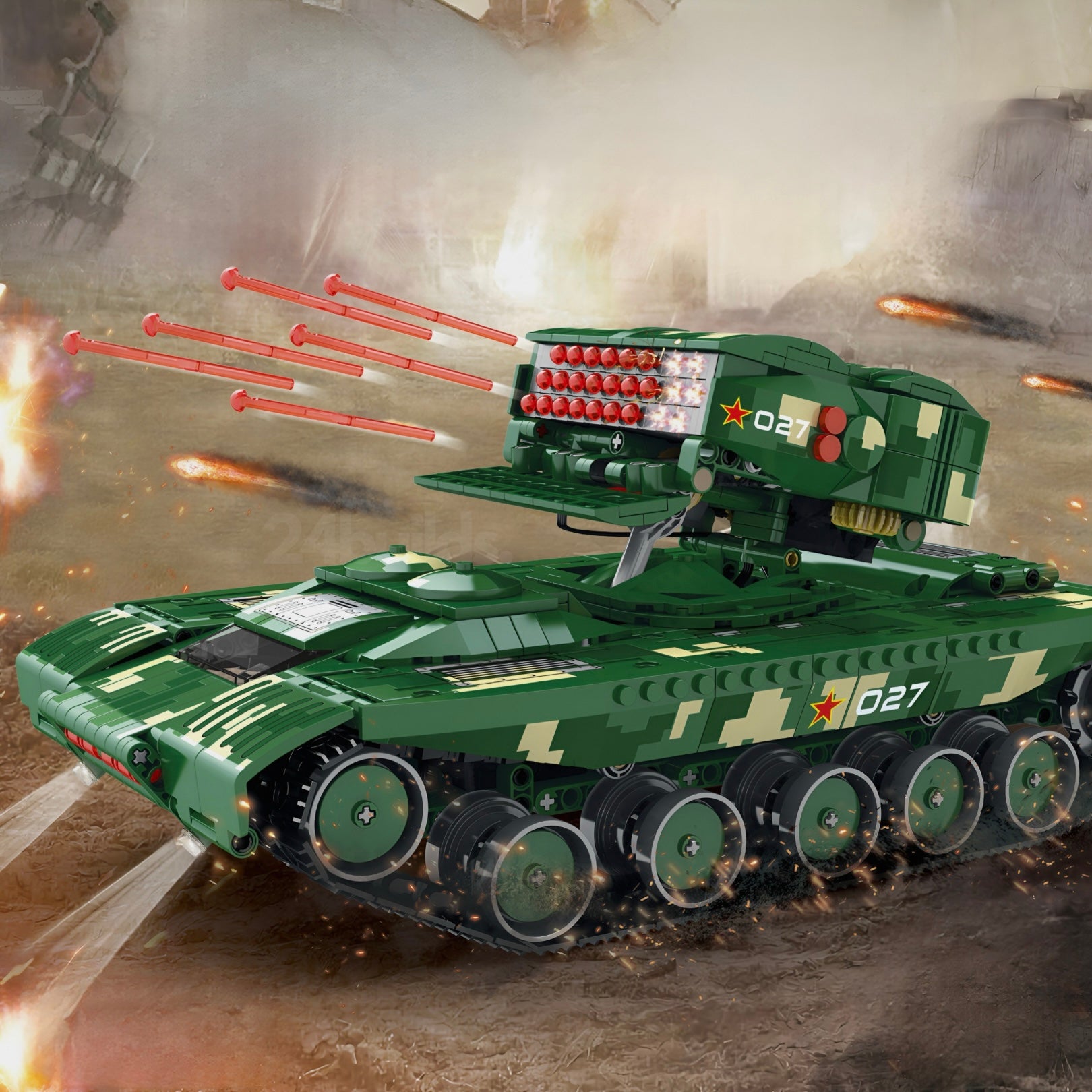 Remote Controlled Missile Tank | 1488pcs