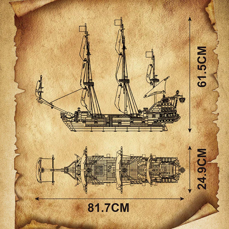 18th Century Pirate Ship | 3138pcs