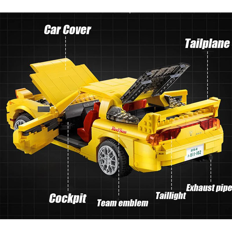 Initial D FD3S RX-7 | 1655pcs