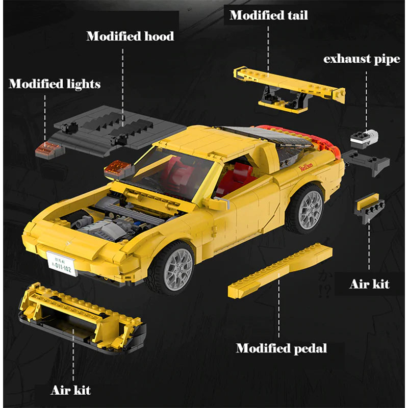 Initial D FD3S RX-7 | 1655pcs