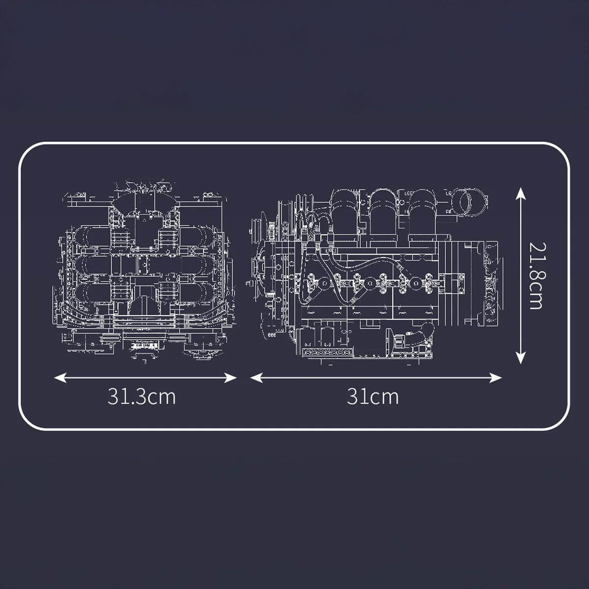 Motorised Flat 6 Engine | 2376pcs