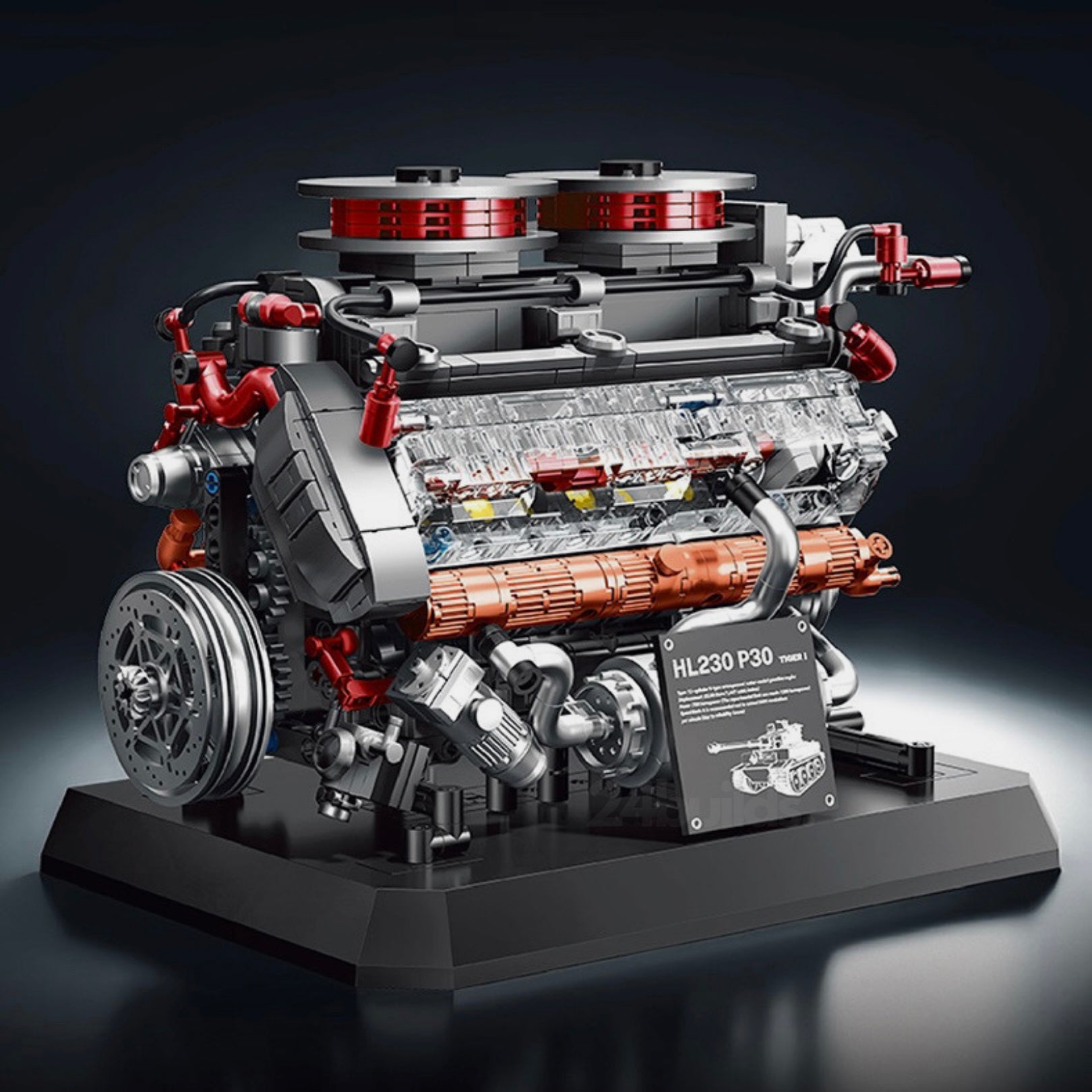 Heavy Tank V12 Engine | 1238pcs