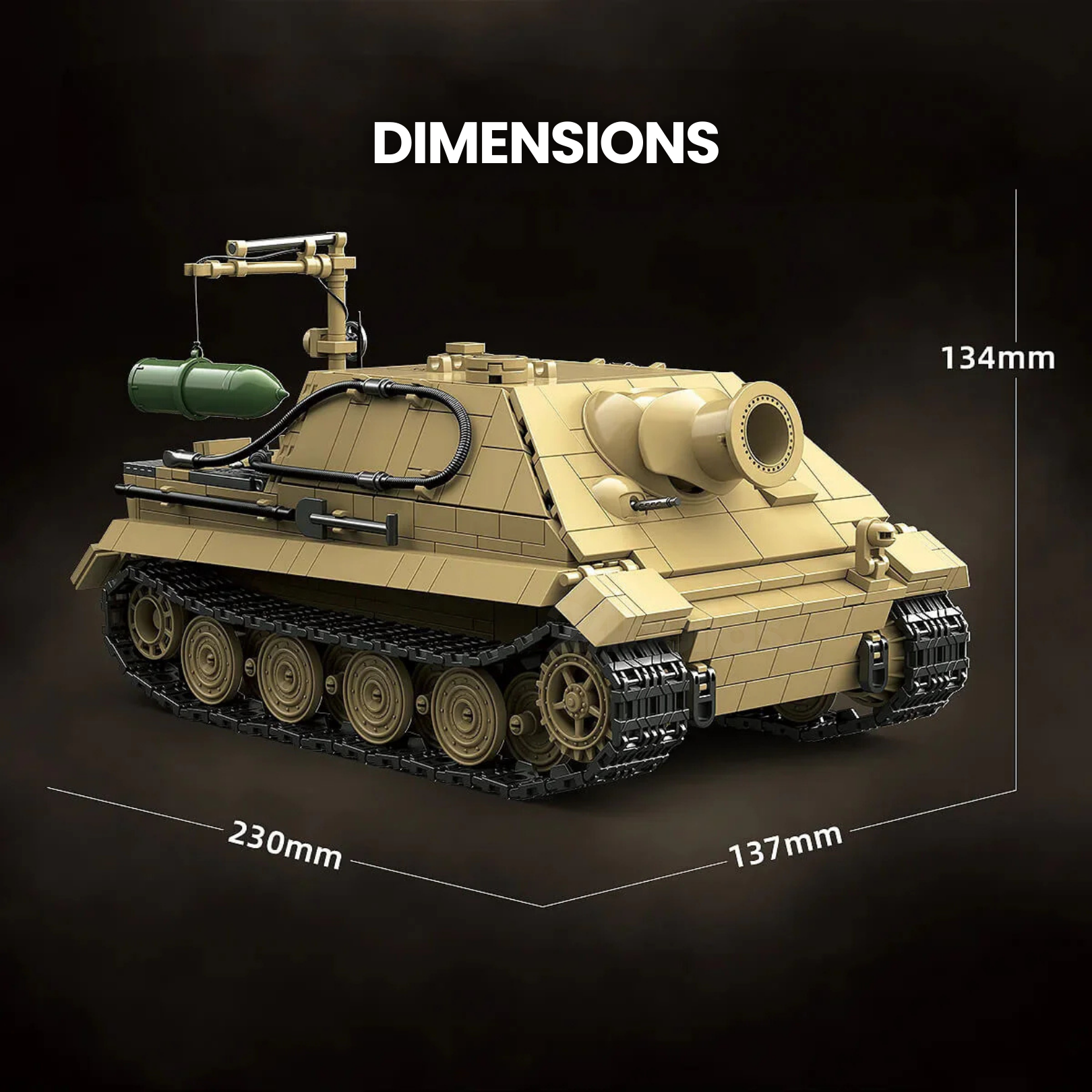 Sturmtiger 38cm Mortar Tank | 1394pcs