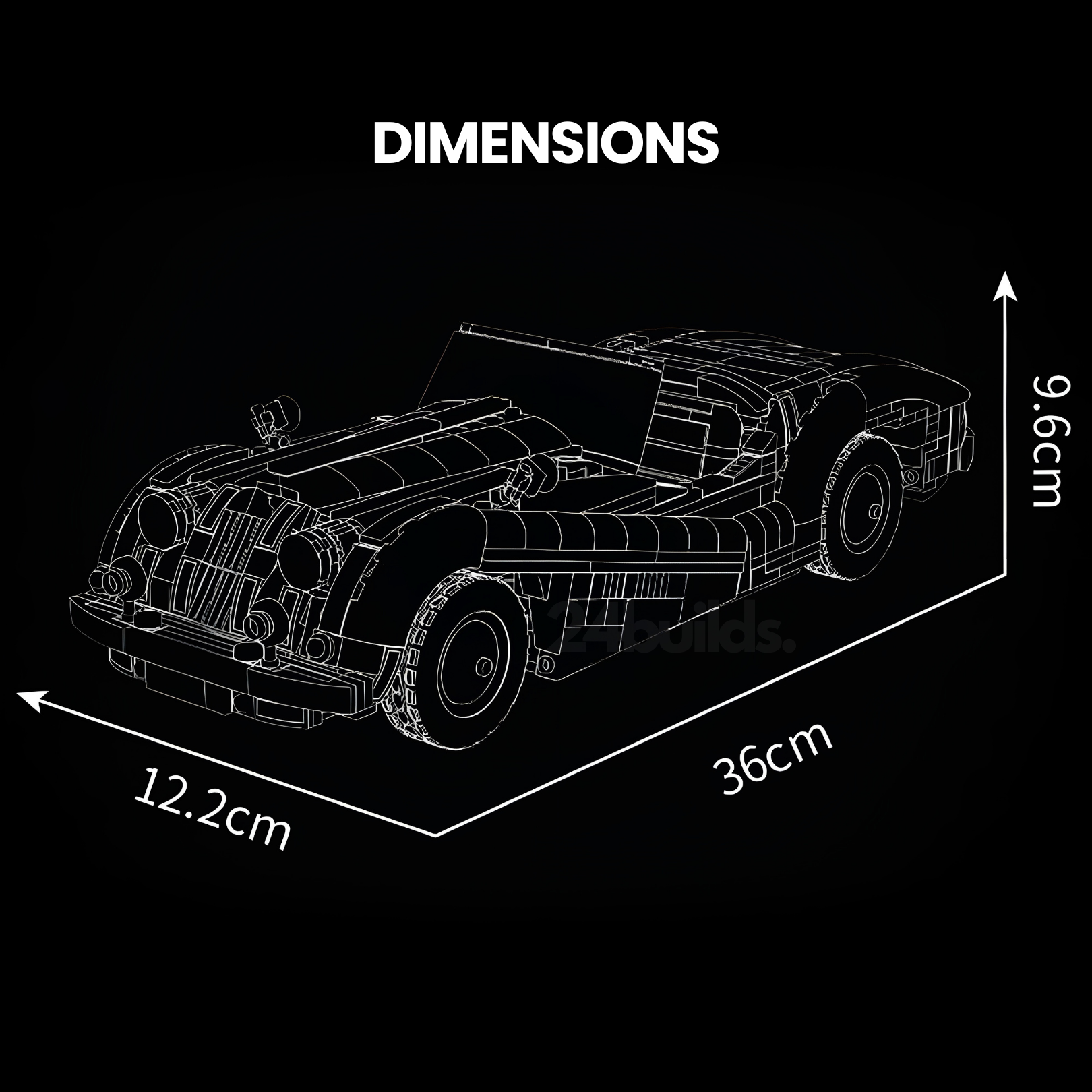 50s British Roadster | 1302pcs