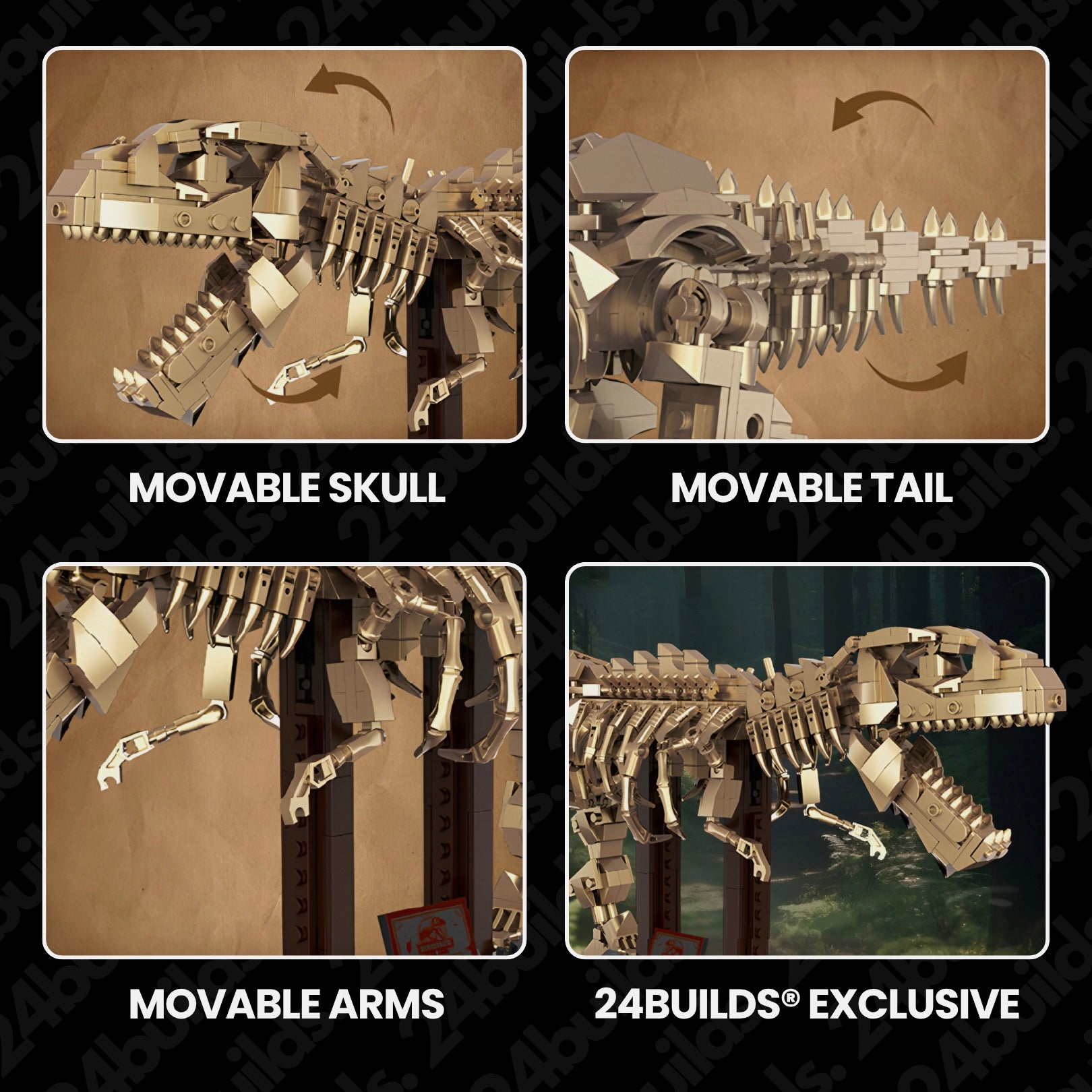 Gold Edition T-Rex | 864pcs