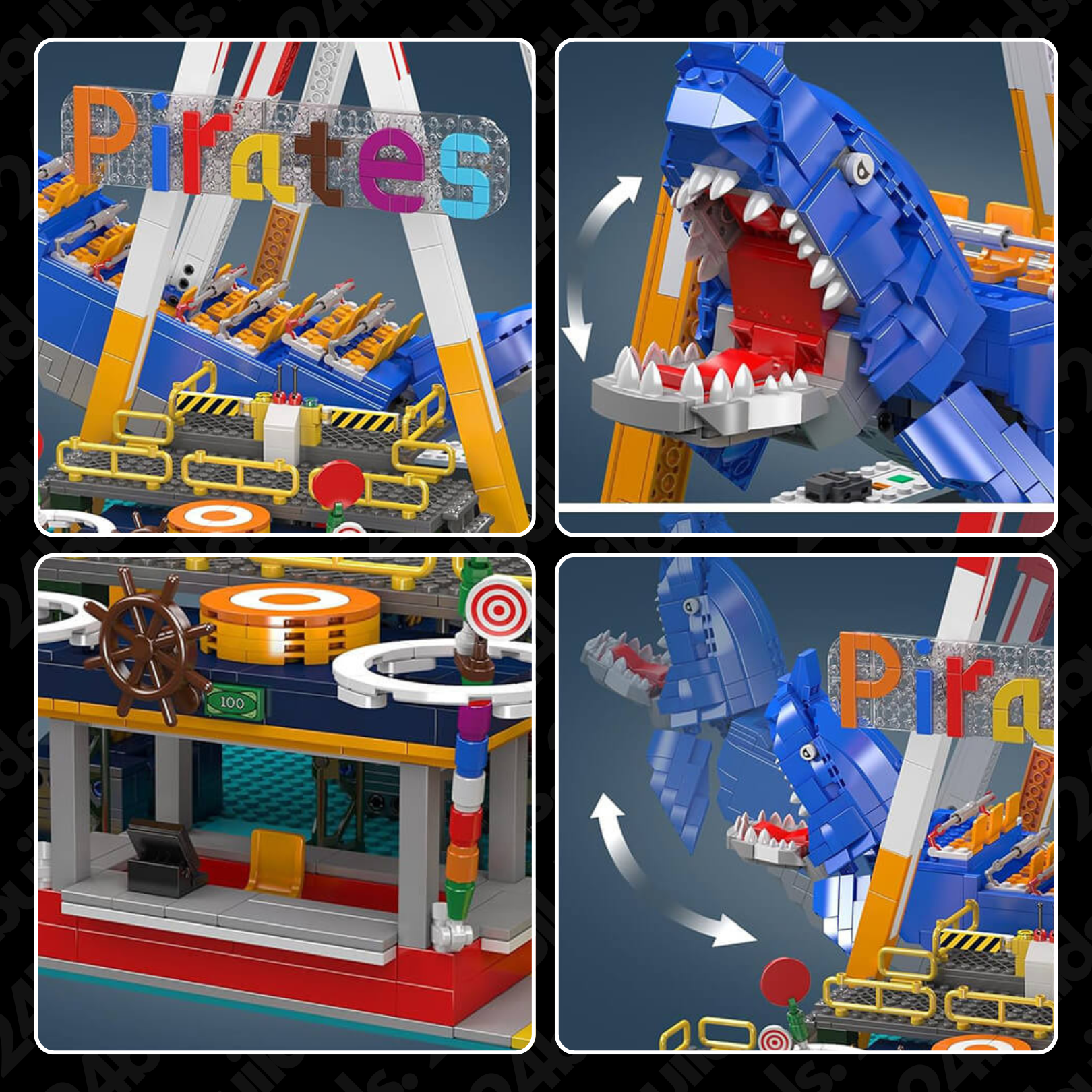 Motorised Shark Swing Ride | 1922pcs