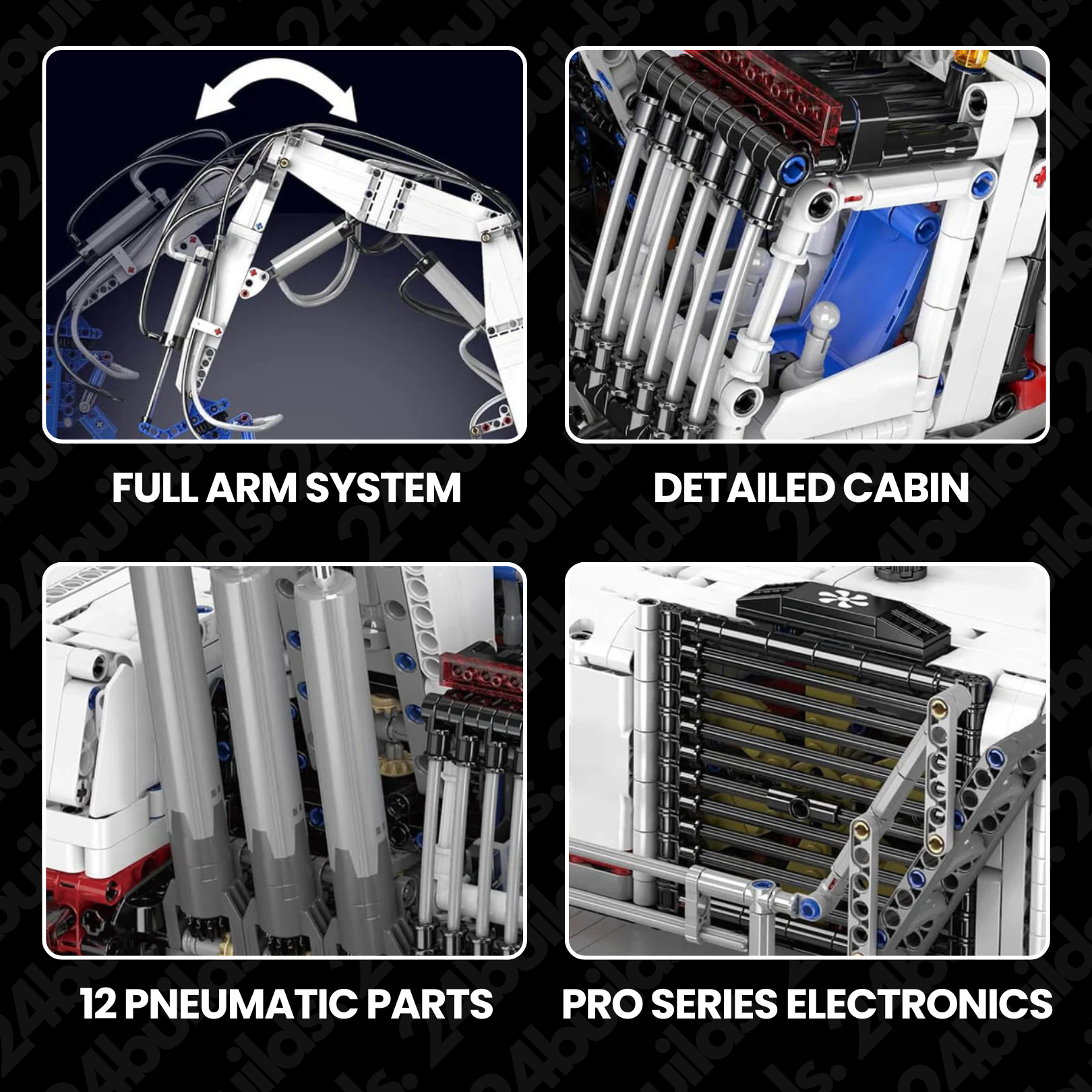 Remote Controlled Pneumatic Claw Excavator | 4196pcs