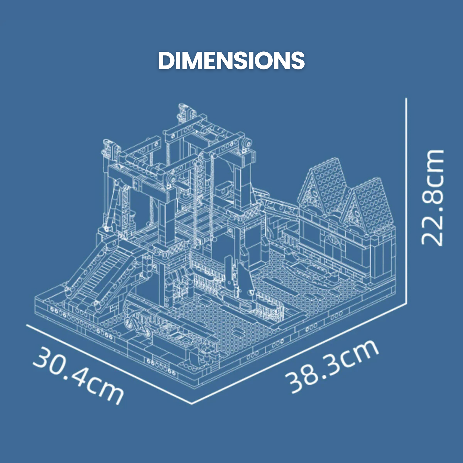 Motorised Nordic Town Drawbridge | 2066pcs