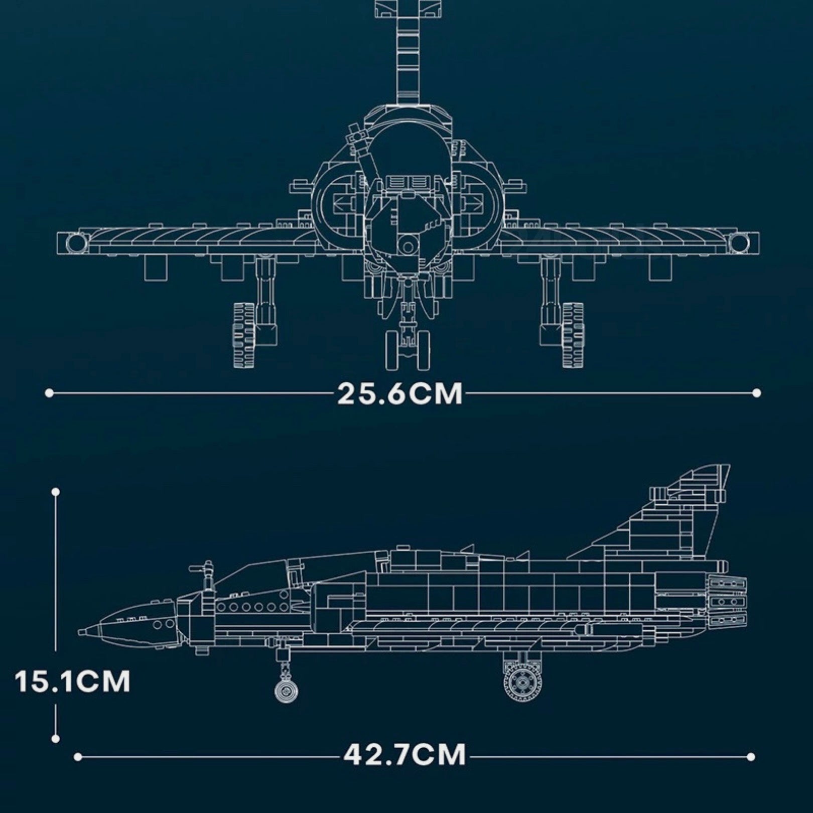 Mirage 2000 Fighter Jet | 1012pcs