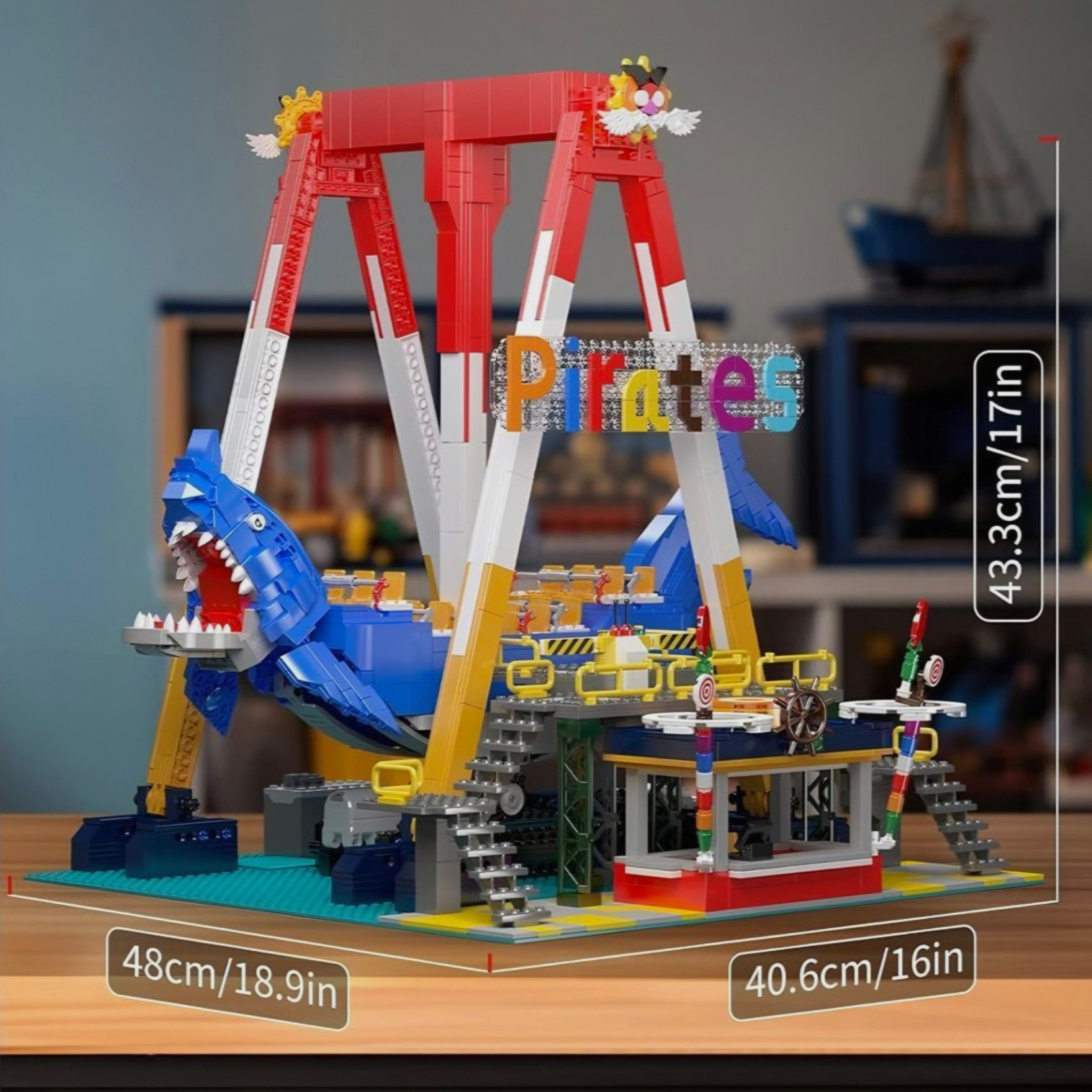 Motorised Shark Swing Ride | 1922pcs