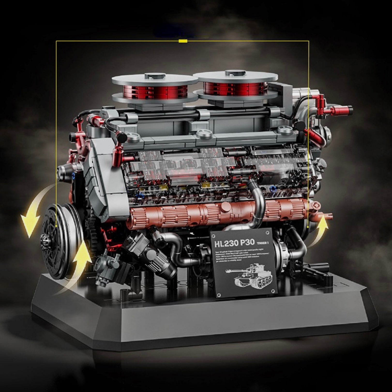 Heavy Tank V12 Engine | 1238pcs