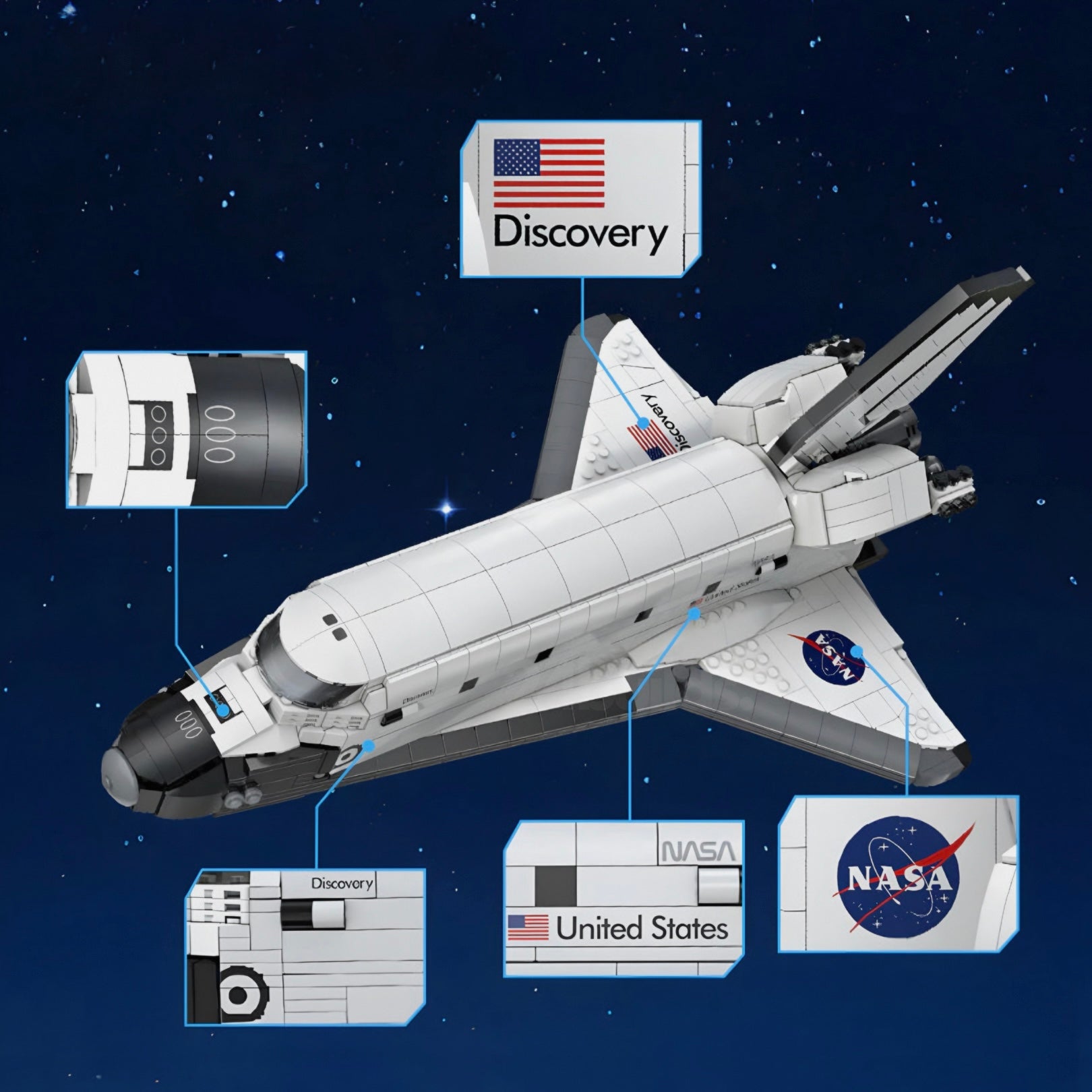 NASA SPACE SUTTLE DISCOVERY | 1826PCS