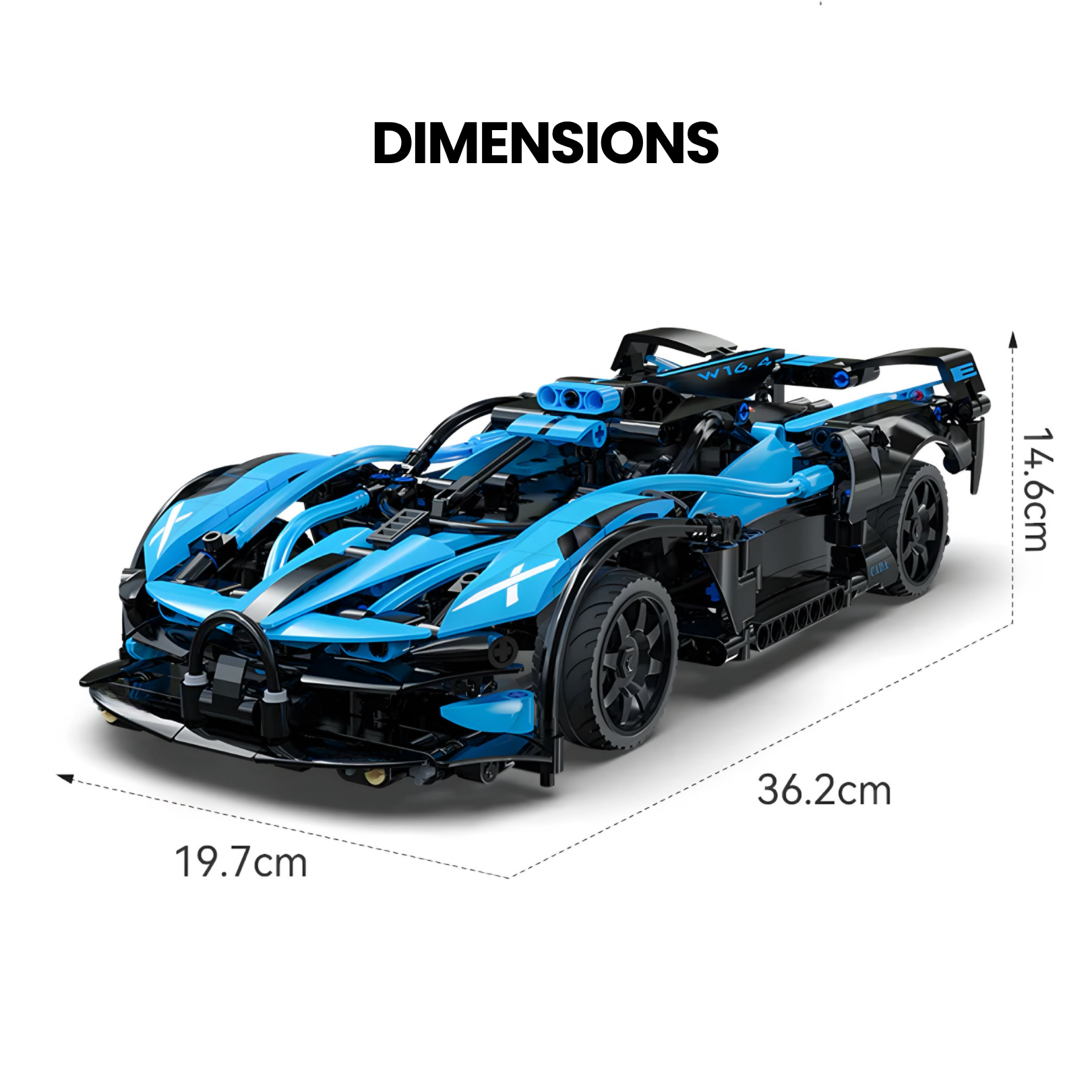 Remote Controlled W16 Track Hypercar | 1382pcs