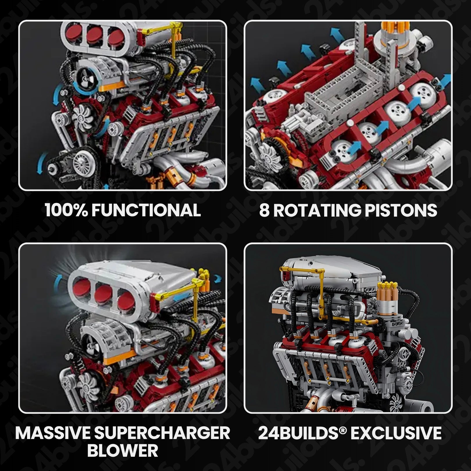 SUPERCHARGED V8 AMERICAN ENGINE | 2348PCS