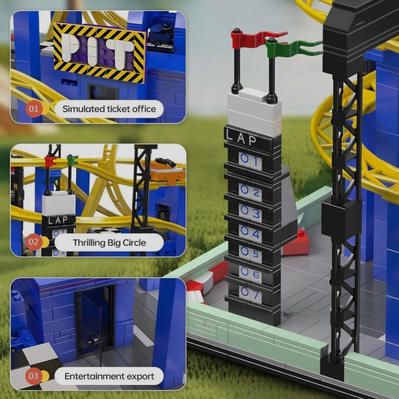 Motorised Roller Coaster | 1708pcs