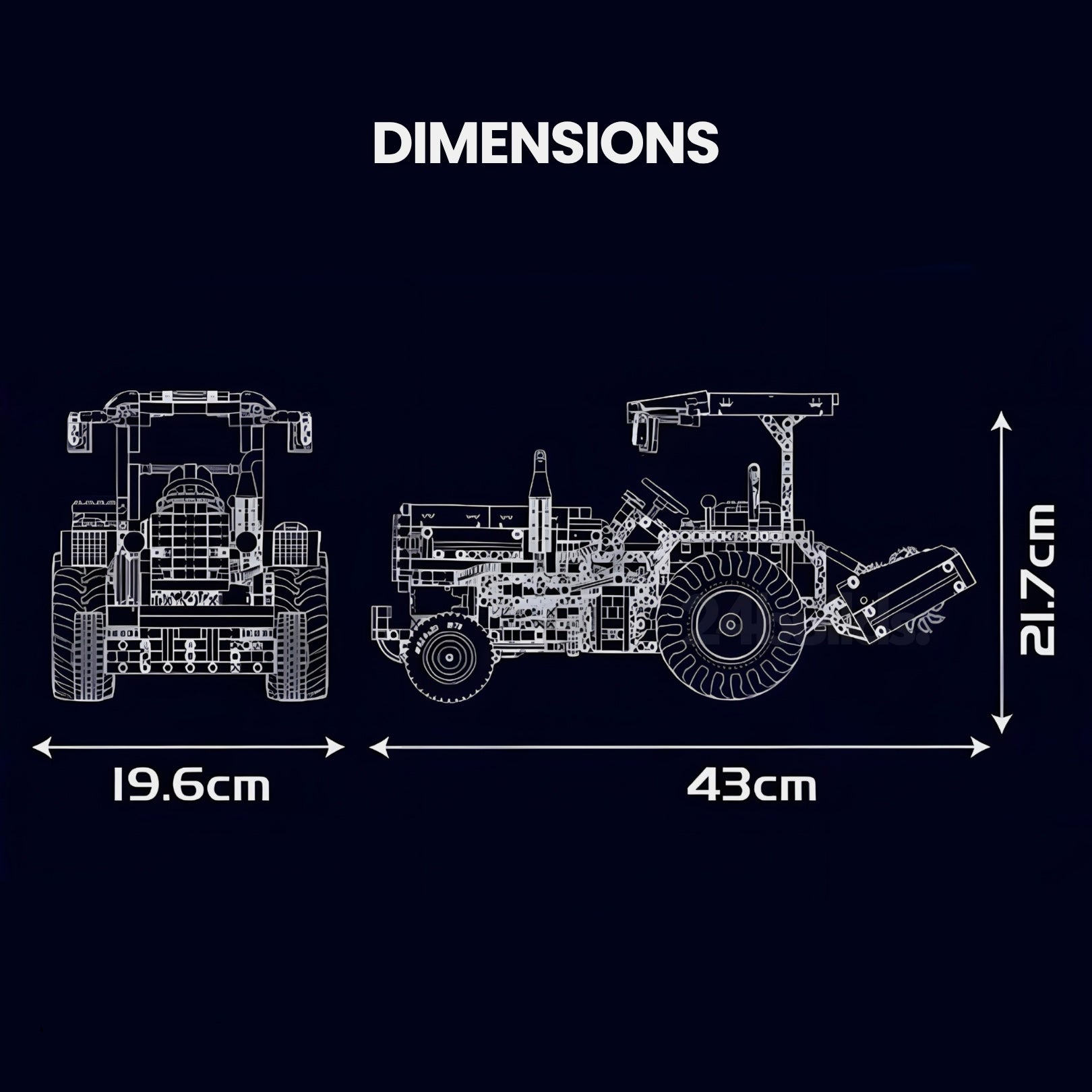 Remote Controlled Classic Tractor | 1856pcs