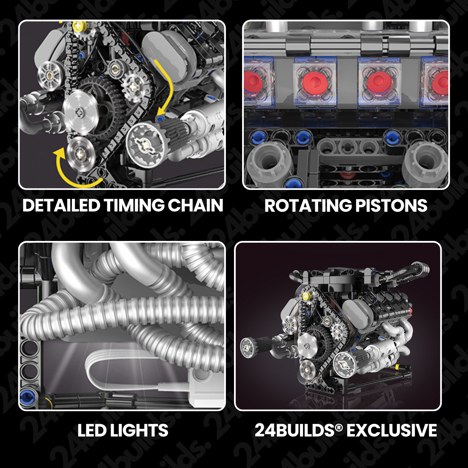 Motorised V8 Engine | 716pcs