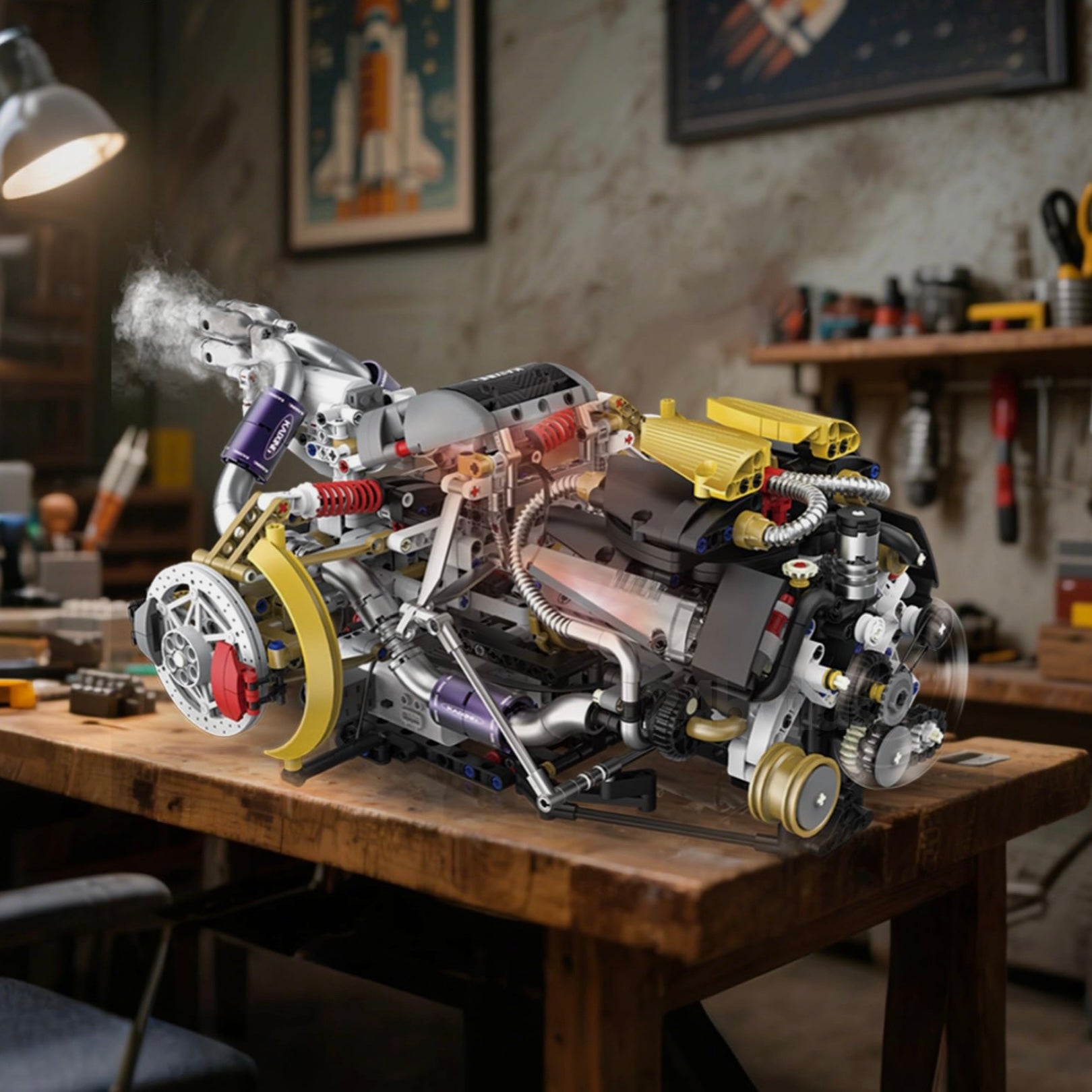 V8 Rear Supercar Powertrain | 1394pcs