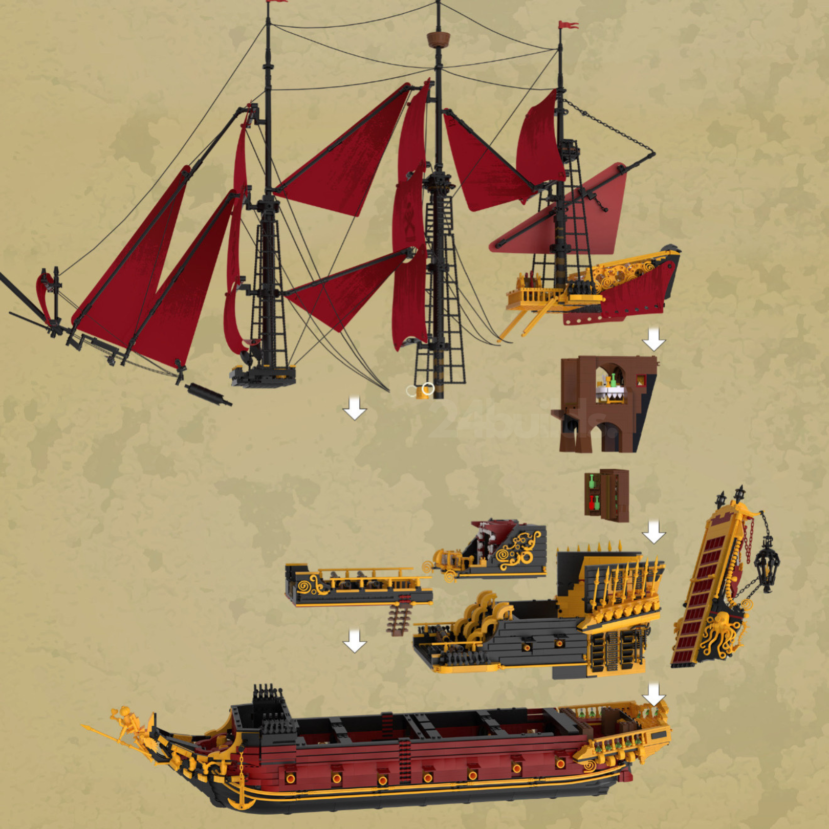 The Ultimate Revenge Sailing Ship | 5668pcs