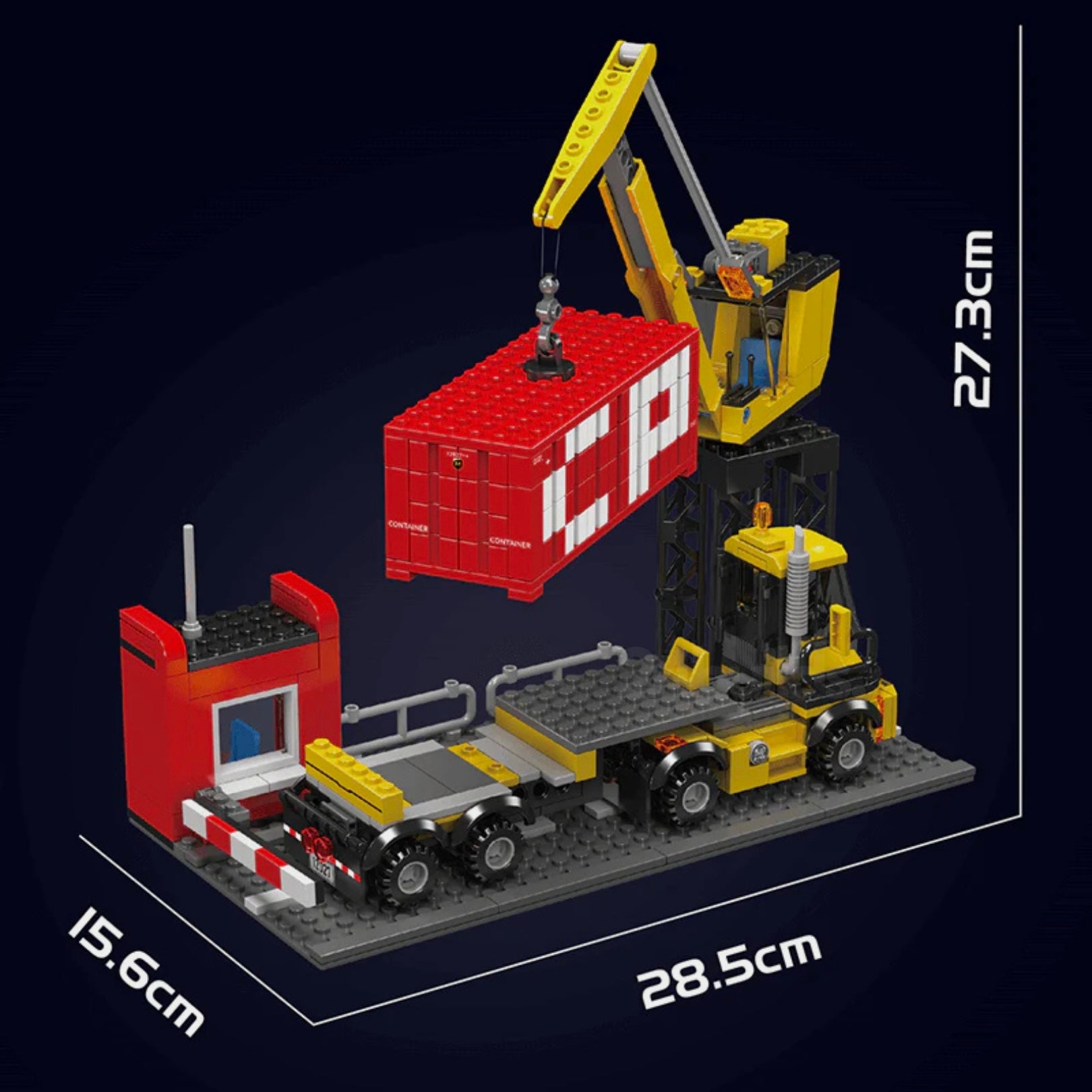 EMD SD40 Freight Train With Crane | 1170pcs